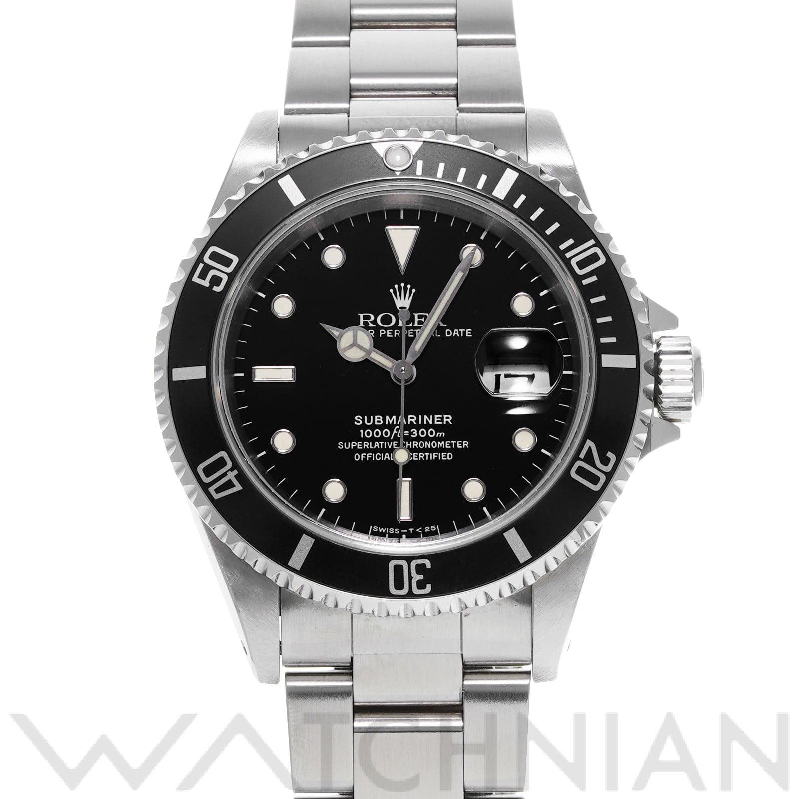 サブマリーナ デイト 16610 T番(1996年頃製造) ブラック ロレックス ROLEX メンズ 【中古】