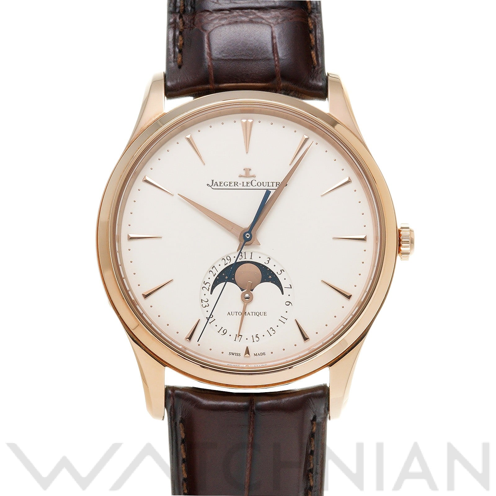 ジャガー ルクルト マスター ウルトラスリム ムーン Q1362510 エッグシェルベージュ メンズ 時計 【中古】【wristwatch】