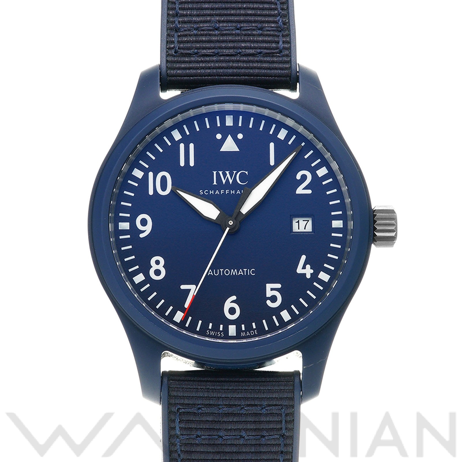 パイロットウォッチ オートマティック ローレウス スポーツ フォー グッド IW328101 ブルー インターナショナルウォッチカンパニー IWC メンズ 【中古】