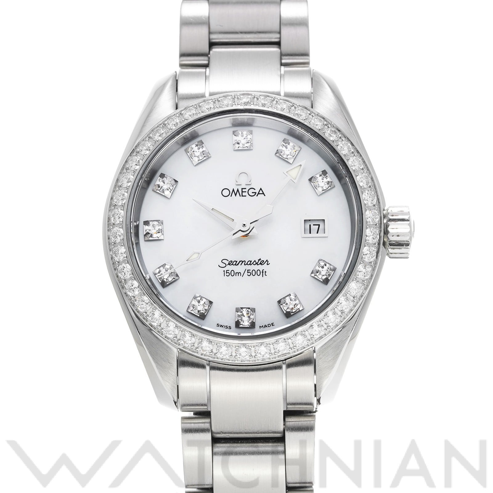 オメガ / OMEGA シーマスター アクアテラ クォーツ 2579.75 ホワイトシェル/ダイヤモンド メンズ 時計 【中古】【wristwatch】