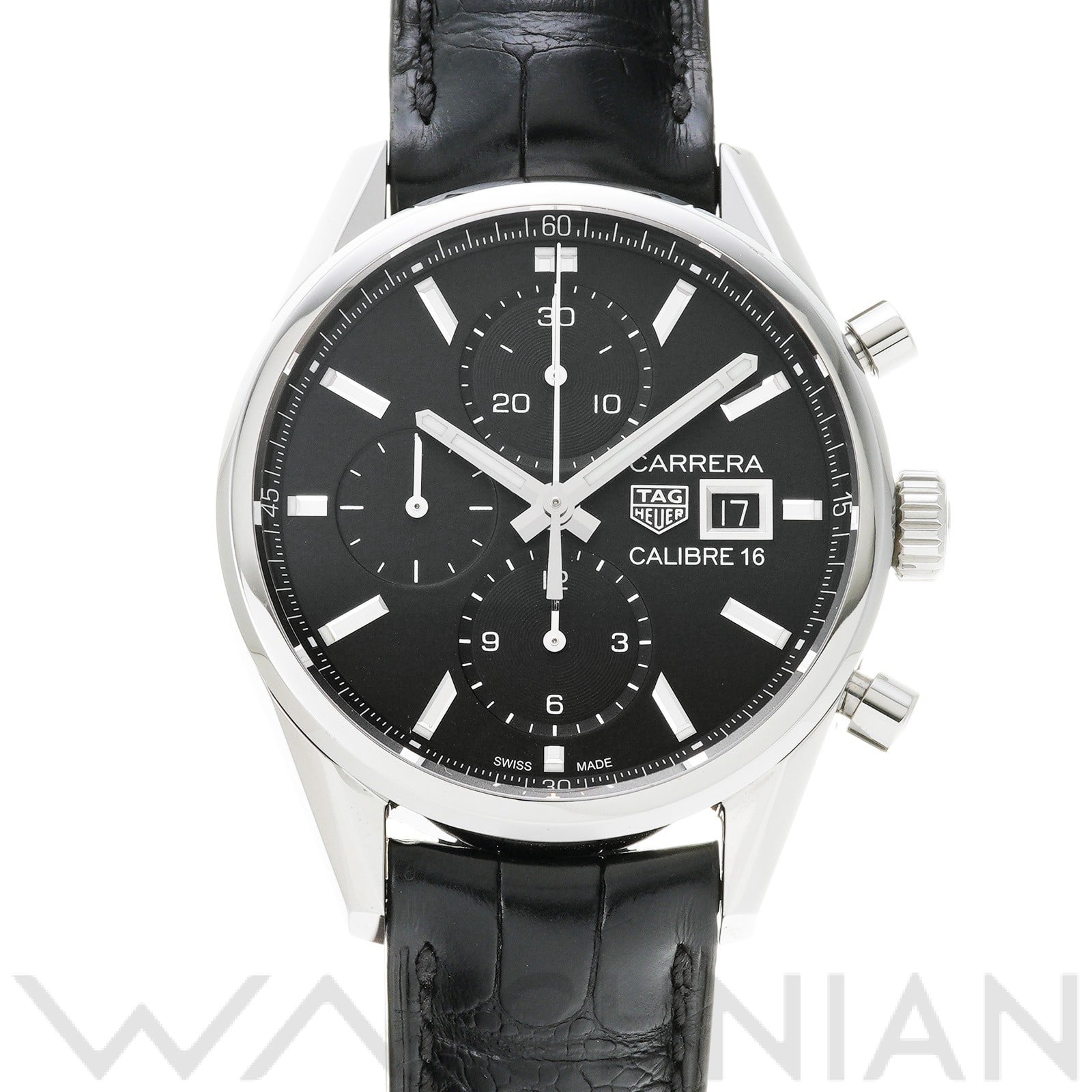 カレラ キャリバー16 クロノグラフ CBK2110.FC6266 ブラック タグ ホイヤー TAG HEUER メンズ 【中古】