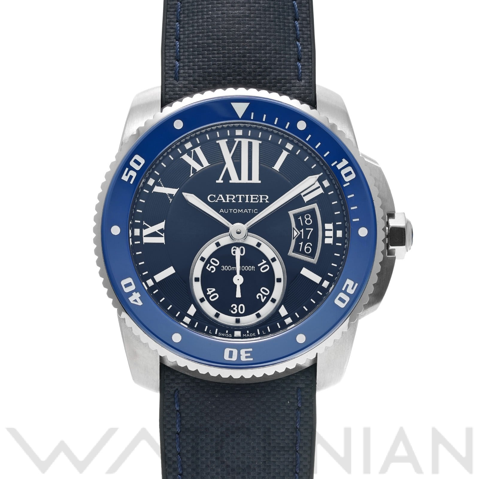 カリブル ドゥ カルティエ ダイバー WSCA0010 ブルー カルティエ CARTIER メンズ 【中古】