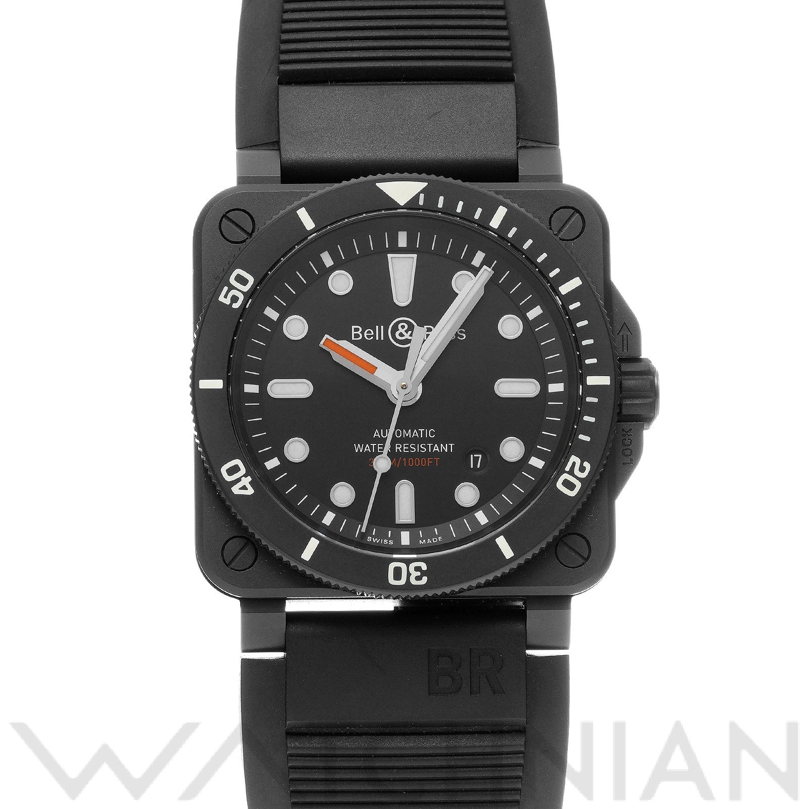 BR 03-92 ダイバー ブラック マット BR0392-D-BL-CE/SRB ブラック ベル＆ロス Bell＆Ross メンズ 【中古】