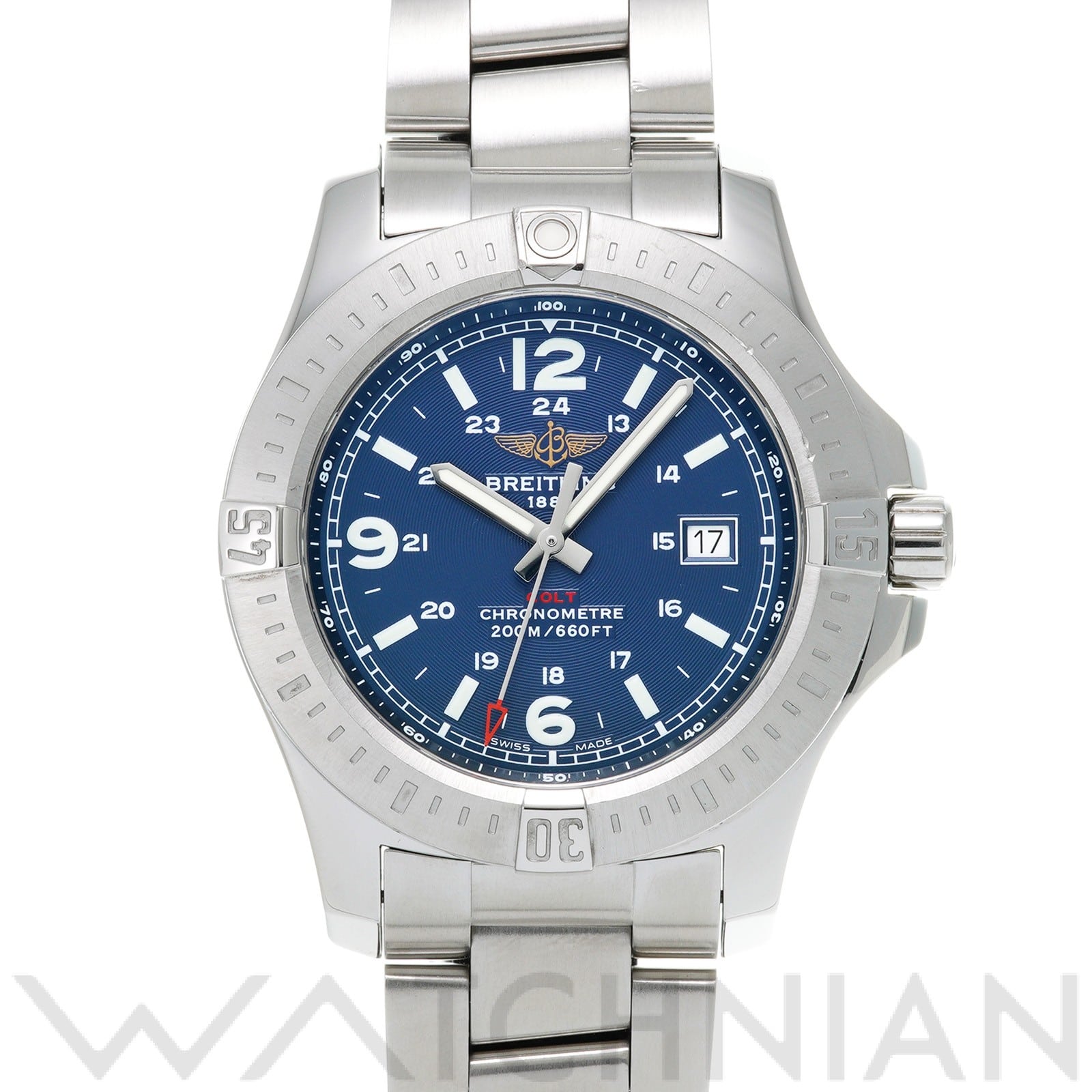 ブライトリング / BREITLING コルト クォーツ A7438811/C907 ブルー メンズ 時計 【中古】【wristwatch】