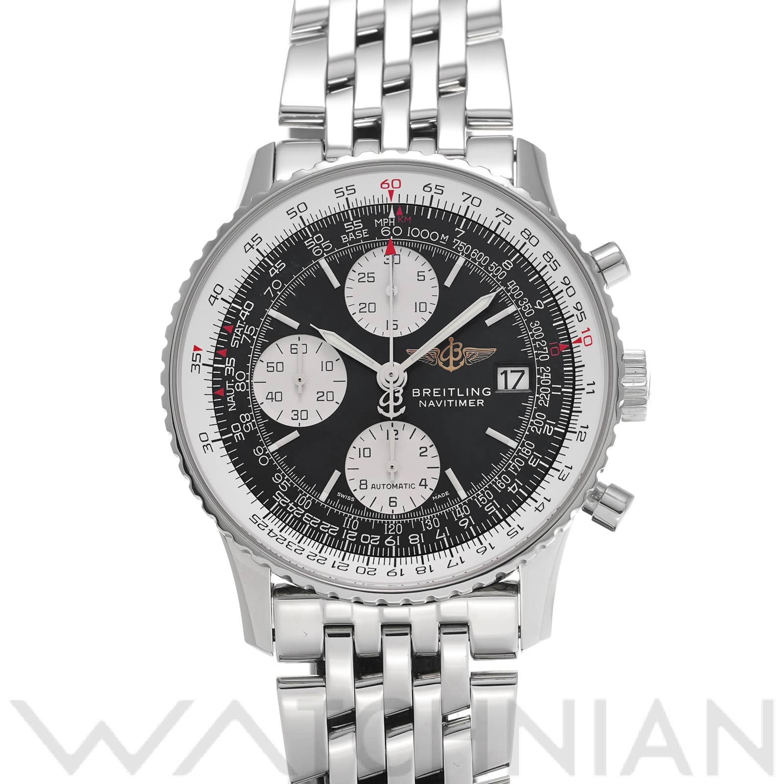 ブライトリング / BREITLING オールド ナビタイマー A1332412/BD49 ブラック/シルバー メンズ 時計 【中古】【wristwatch】