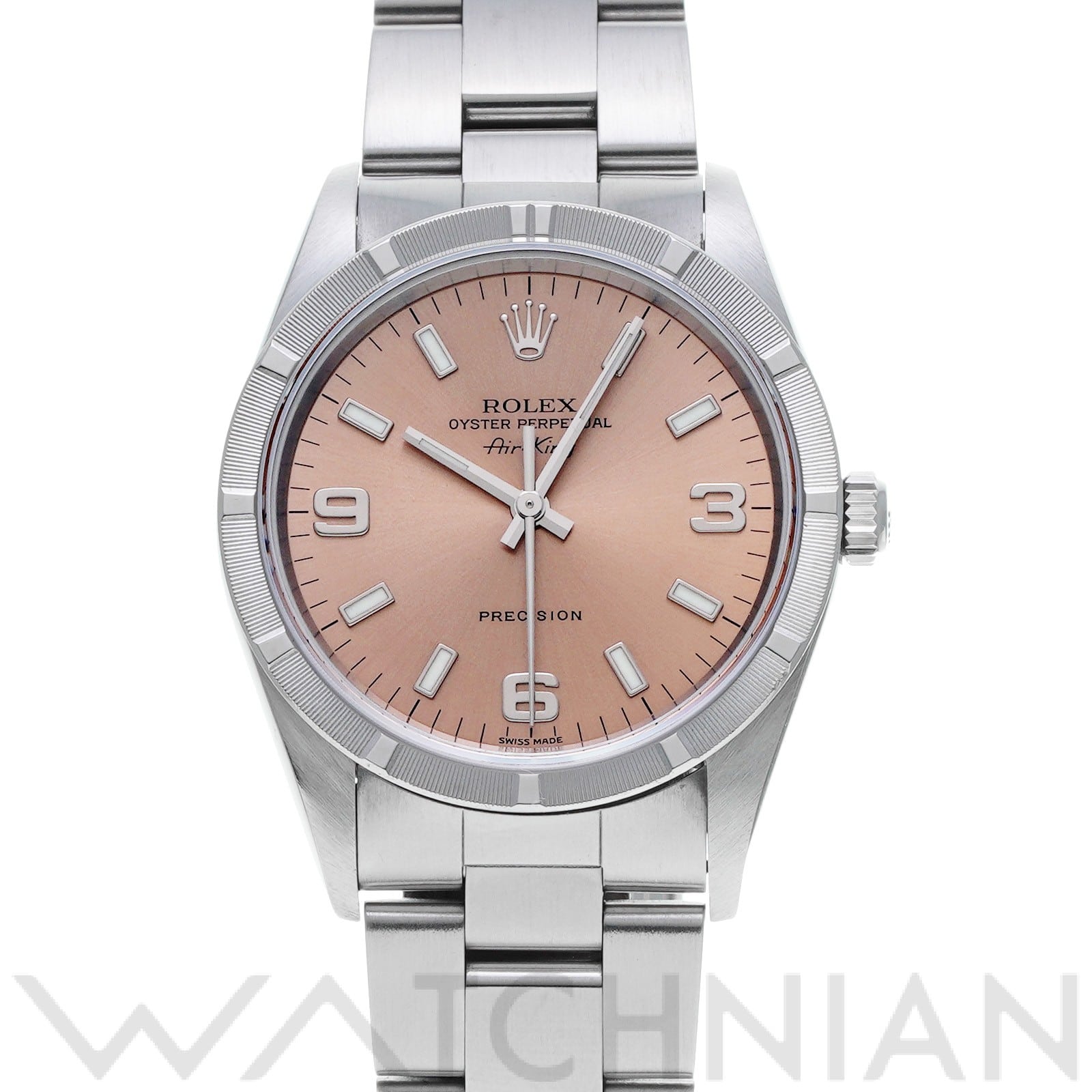 エアキング 14010M F番(2004年頃製造) ピンク ロレックス ROLEX メンズ 【中古】