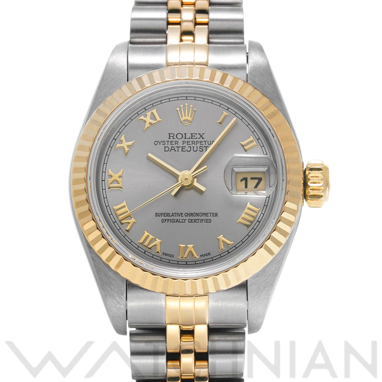 ロレックス デイトジャスト 79173 グレー レディース 時計 【中古】【wristwatch】