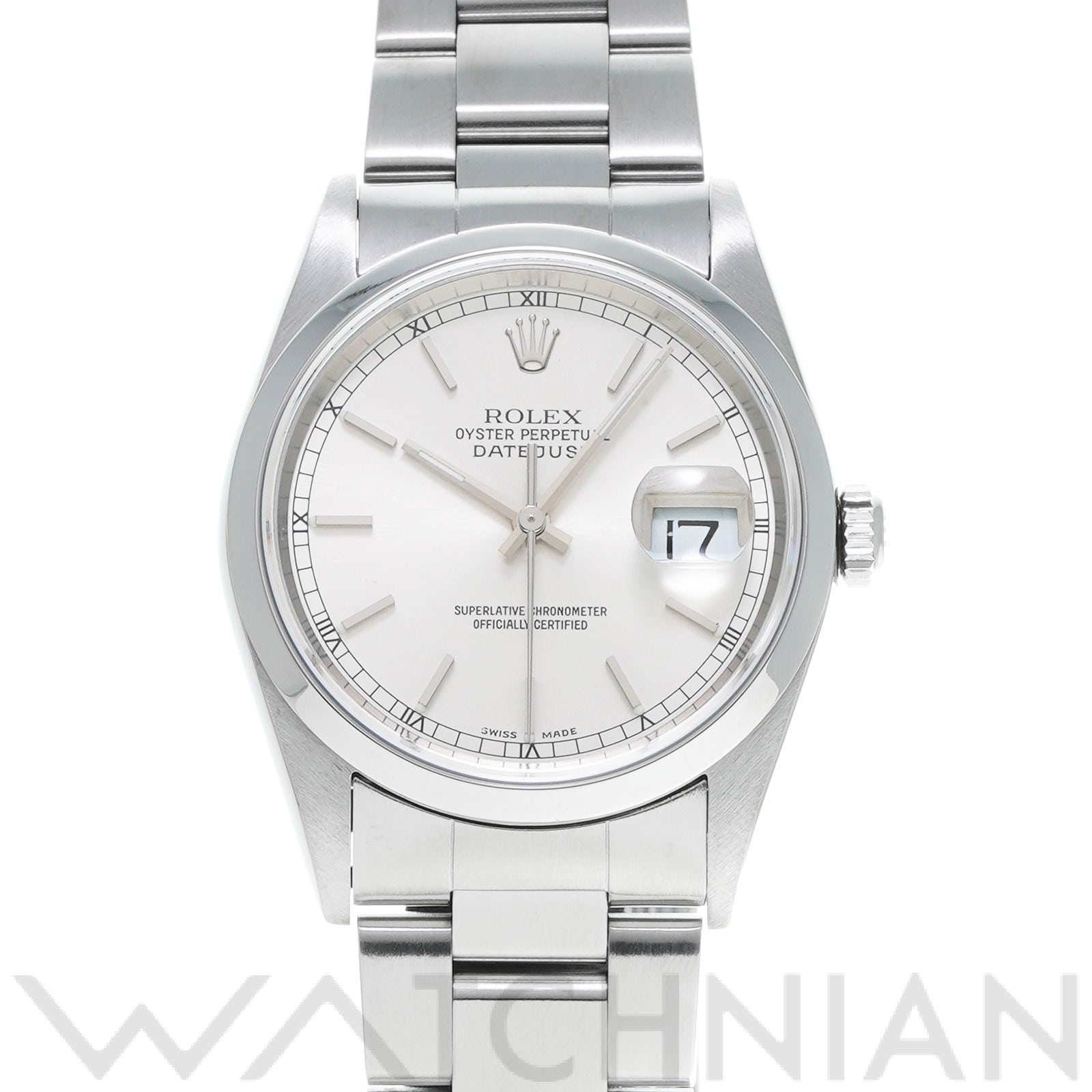 ロレックス デイトジャスト 16200 シルバー メンズ 時計 【中古】【wristwatch】