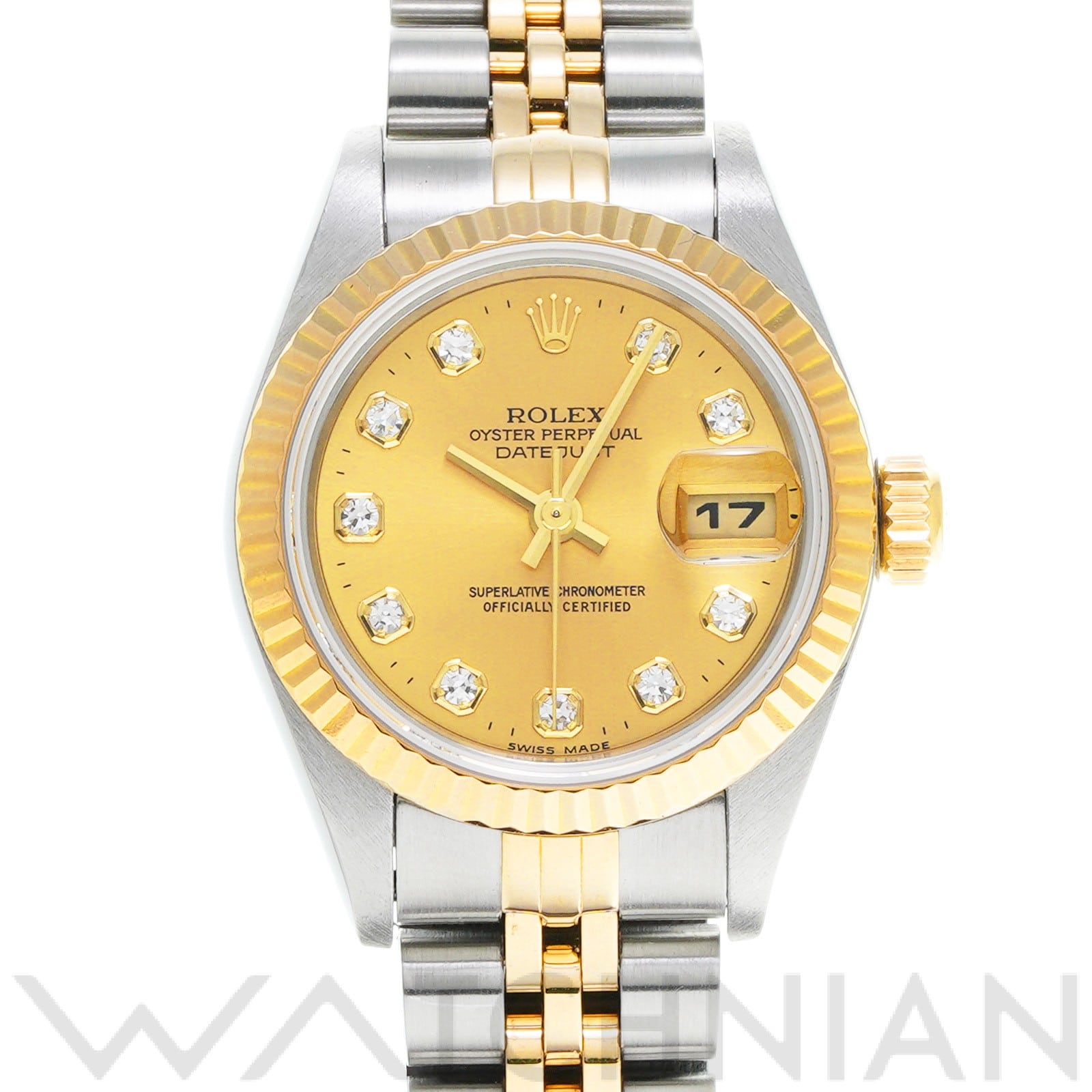デイトジャスト 69173G T番(1996年頃製造) シャンパン/ダイヤモンド ロレックス ROLEX レディース 【中古】