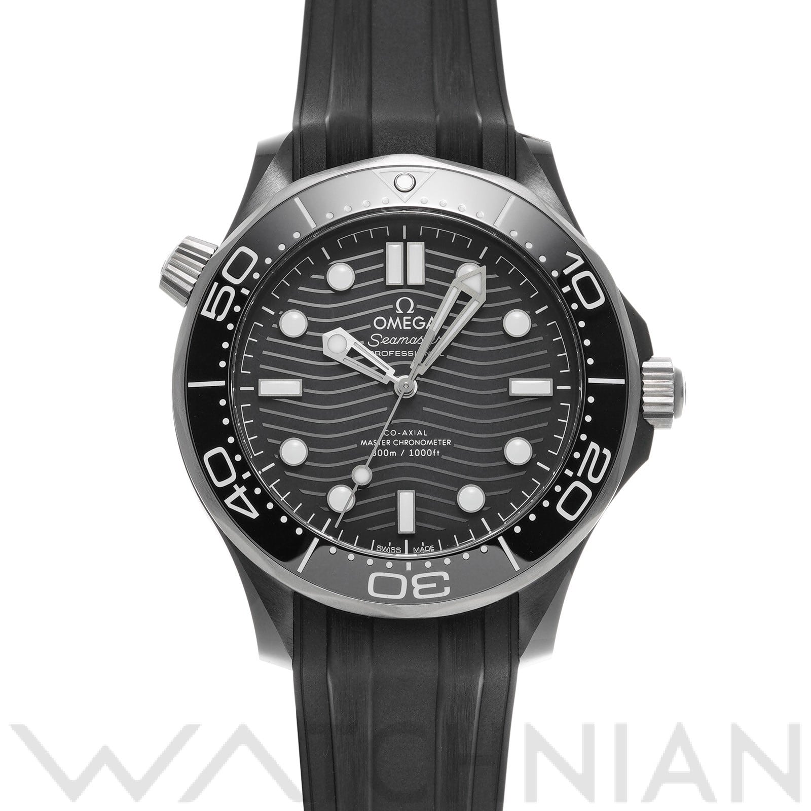 シーマスター ダイバー300 コーアクシャル マスタークロノメーター 210.92.44.20.01.001 ブラック オメガ OMEGA メンズ 【中古】