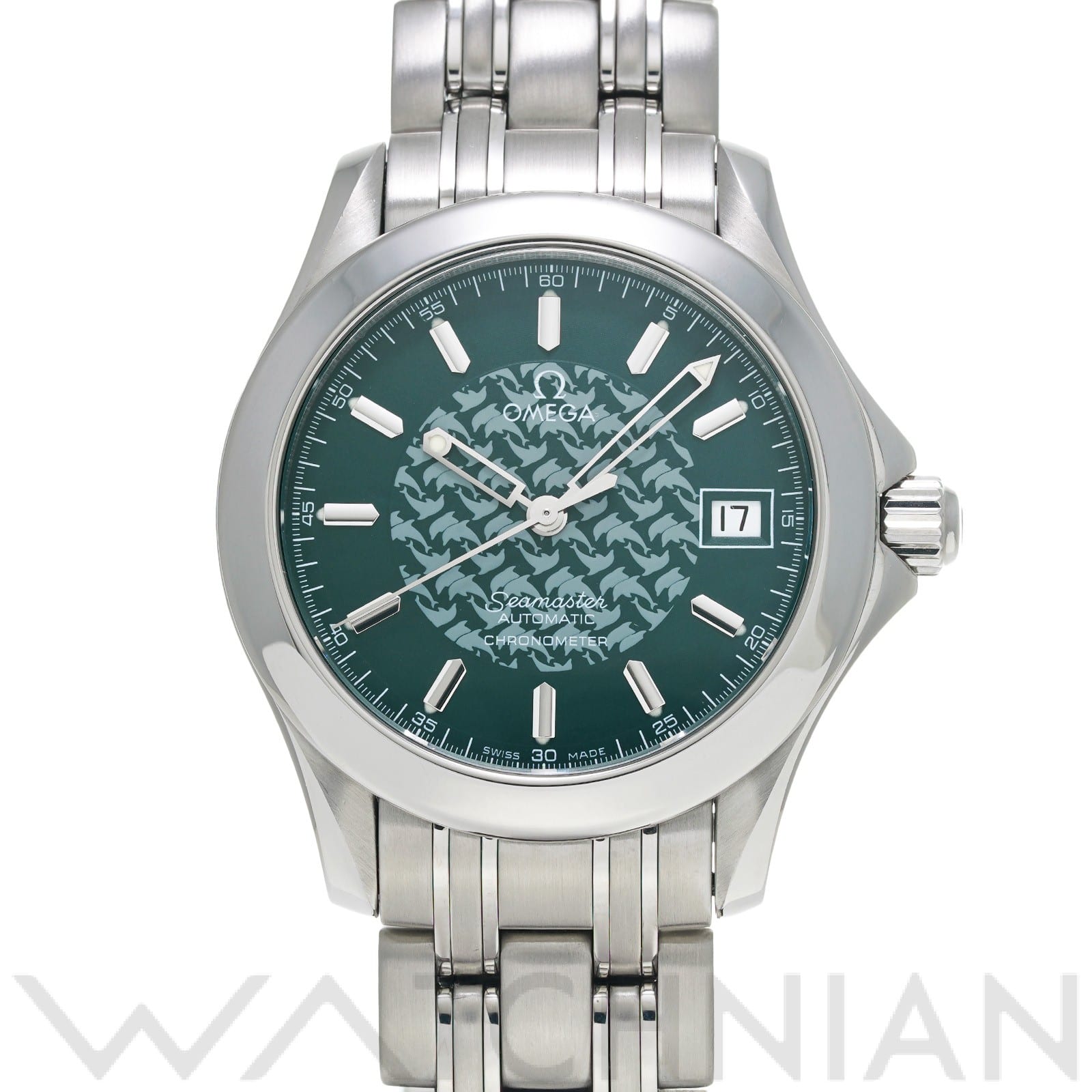 オメガ / OMEGA シーマスター 120 ジャックマイヨール 1998 2506.70 グリーン メンズ 時計 【中古】【wristwatch】