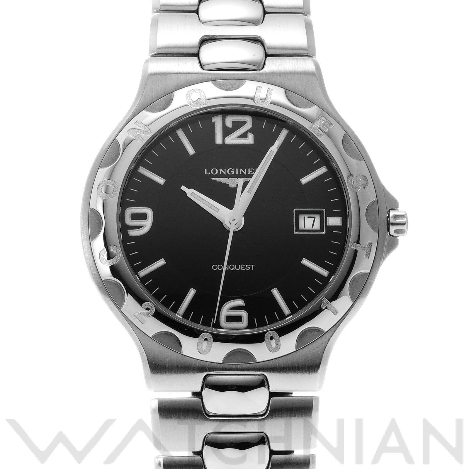 ロンジン / LONGINES コンクエスト L1.640.4.76.6 ブラック メンズ 時計 【中古】【wristwatch】