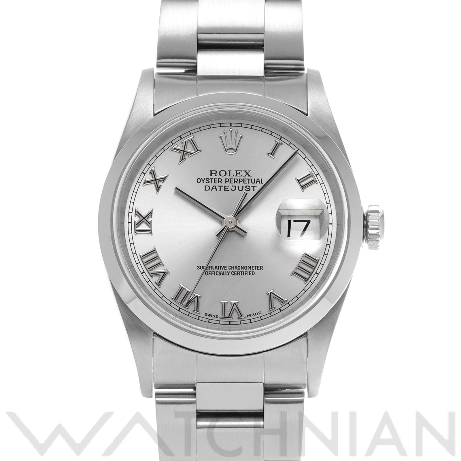 ロレックス デイトジャスト 36 16200 シルバー メンズ 時計 【中古】【wristwatch】