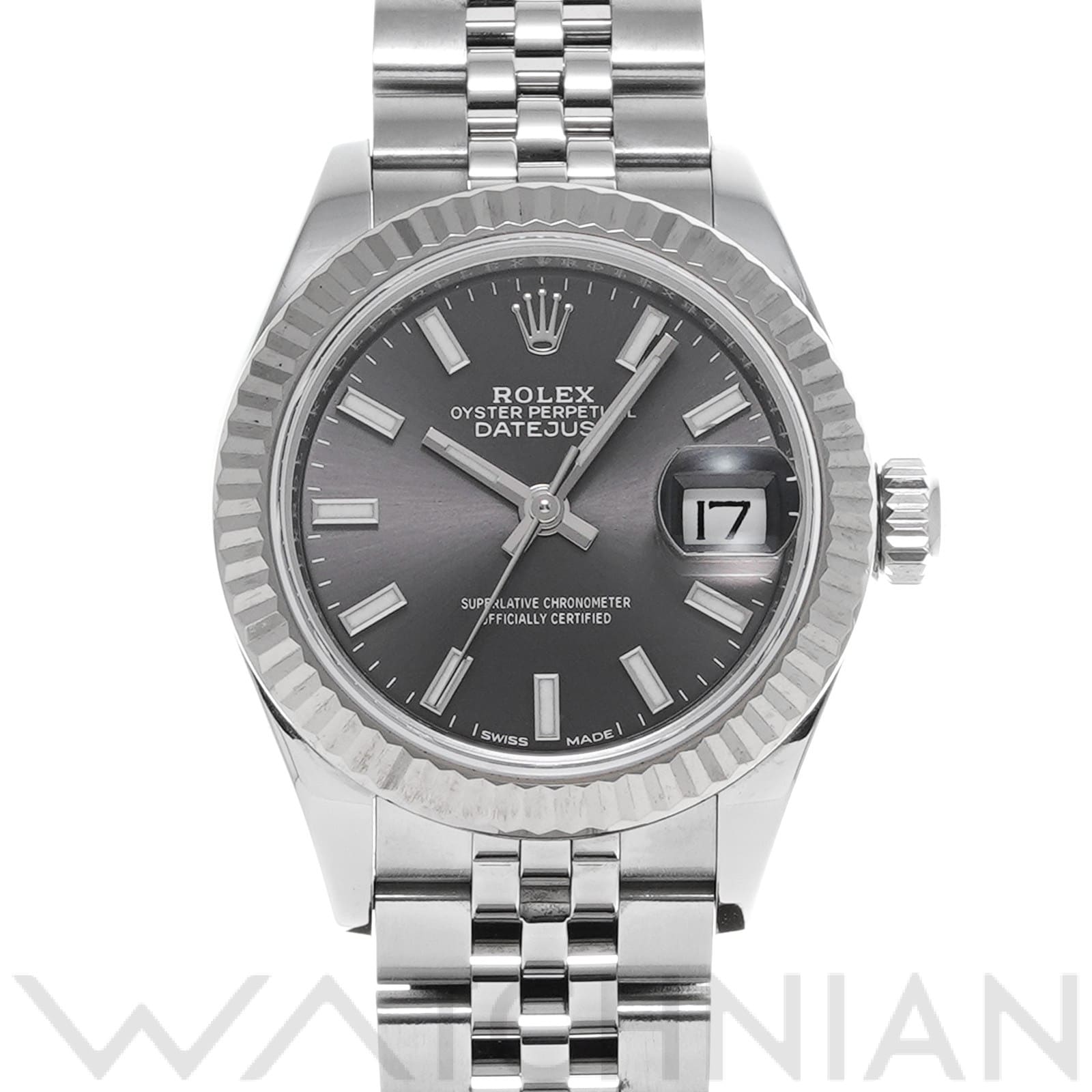 ロレックス レディ デイトジャスト 28 279174 ダークグレー レディース 時計 【中古】【wristwatch】