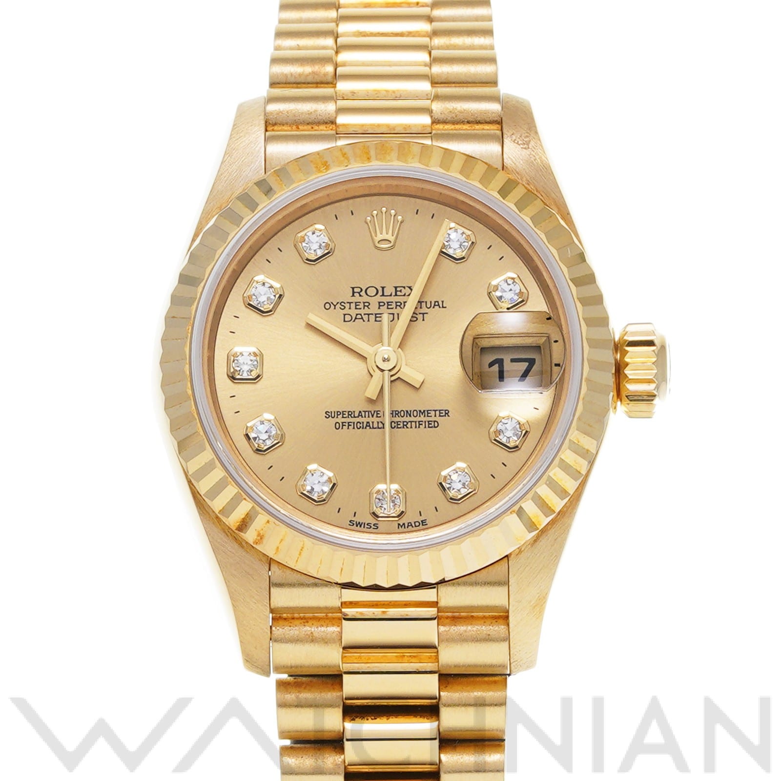 デイトジャスト 79178G K番(2001年頃製造) シャンパン/ダイヤモンド ロレックス ROLEX レディース 【中古】