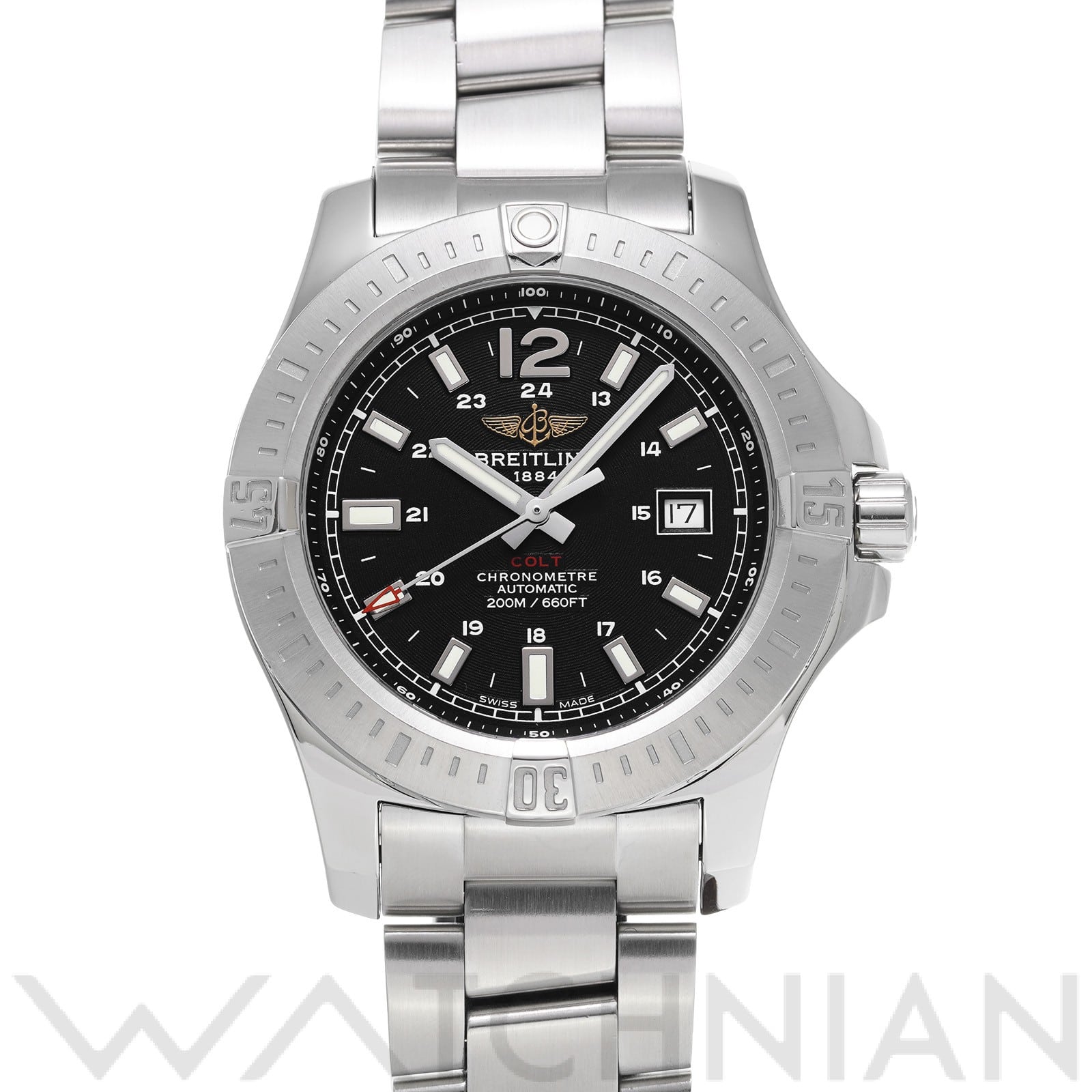 ブライトリング / BREITLING コルト オートマチック A17388 ブラック メンズ 時計 【中古】【wristwatch】