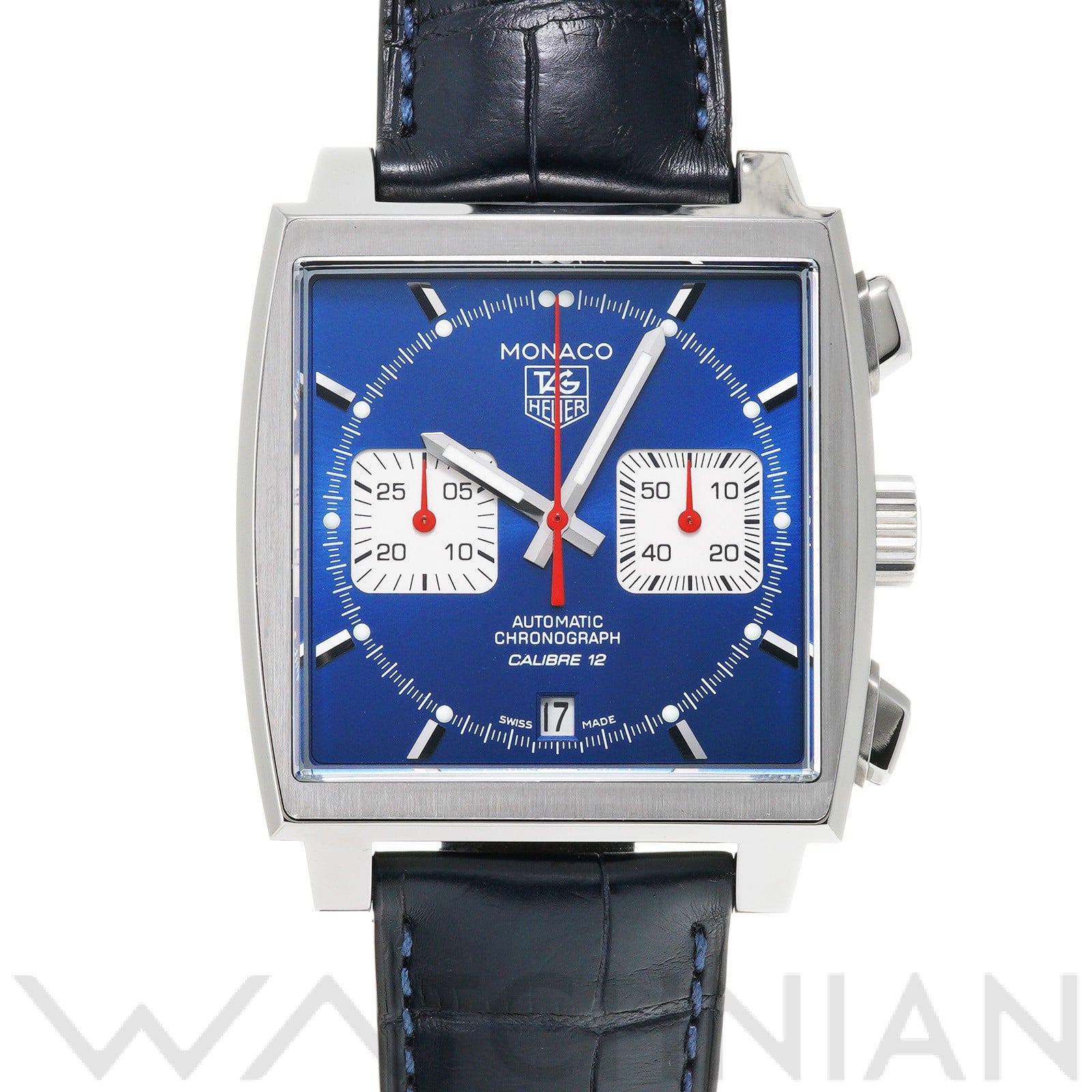 モナコ キャリバー12 クロノグラフ CAW2111.FC6183 ブルー/シルバー タグホイヤー TAG HEUER メンズ 【中古】