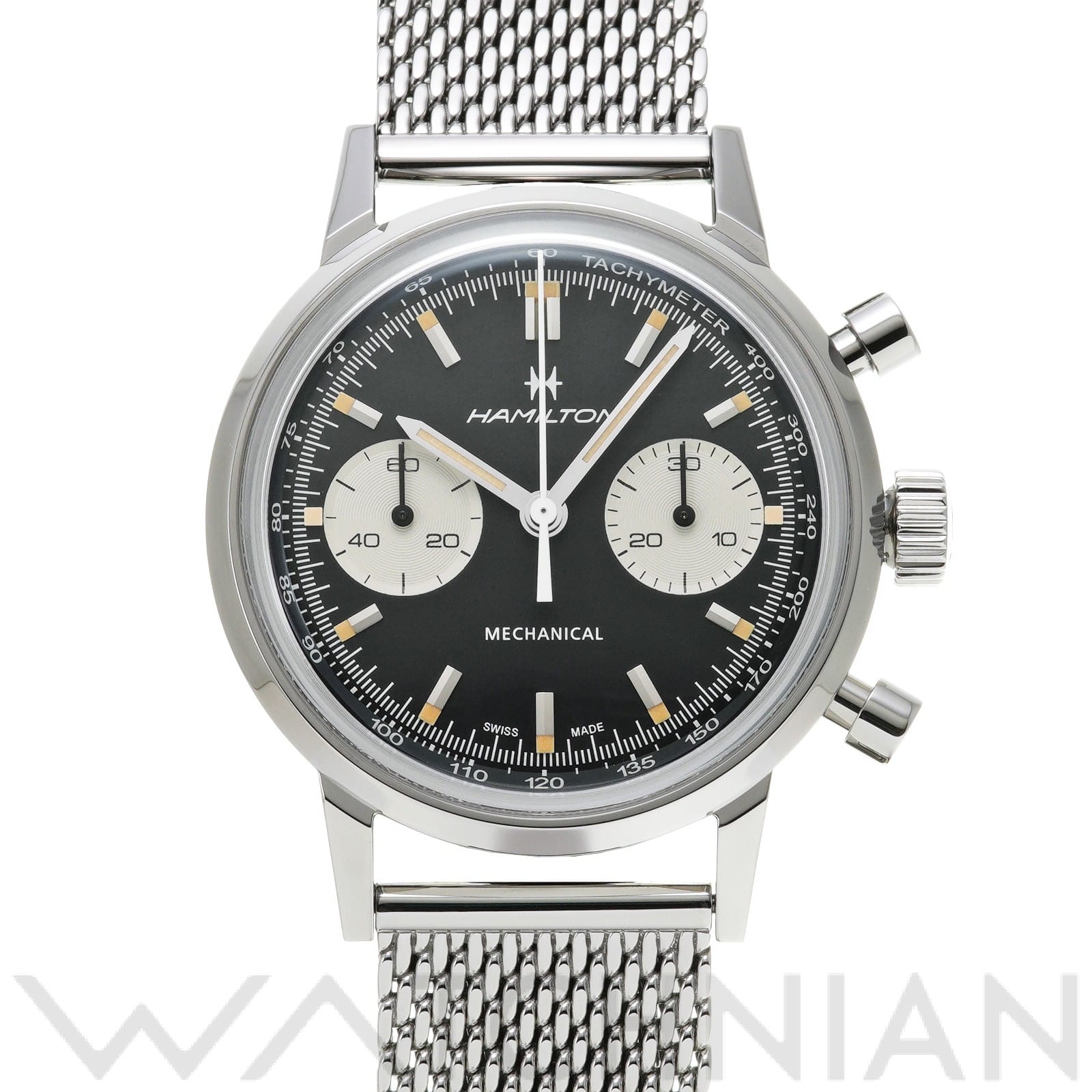 ハミルトン / HAMILTON アメリカン クラシック イントラマティック クロノグラフ H H38429130 ブラック/シルバー メンズ 時計 【中古】【wristwatch】