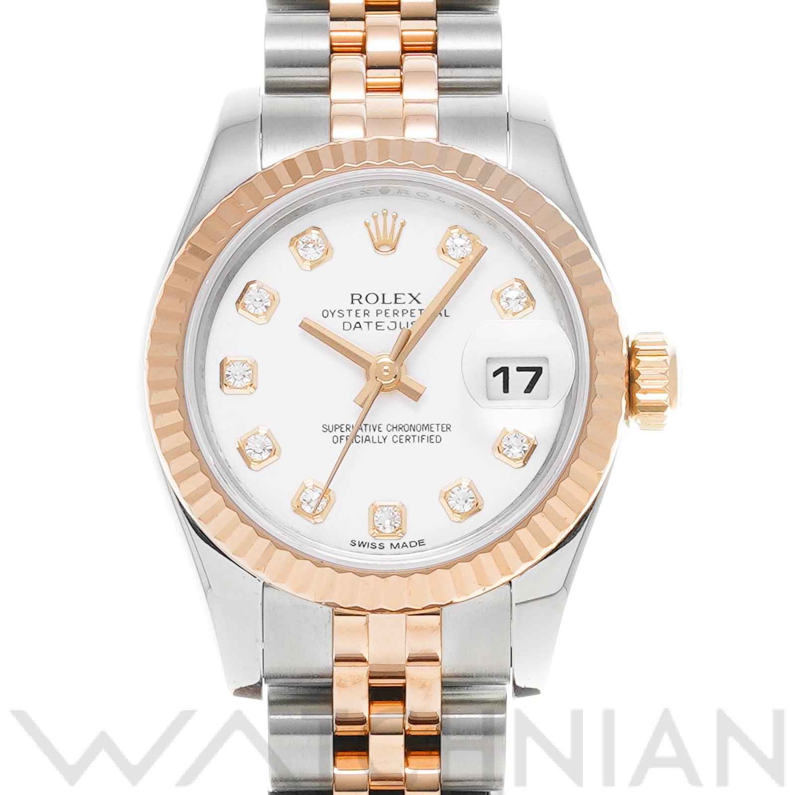 ロレックス レディ デイトジャスト 26 179171G ホワイト/ダイヤモンド レディース 時計 【中古】【wristwatch】