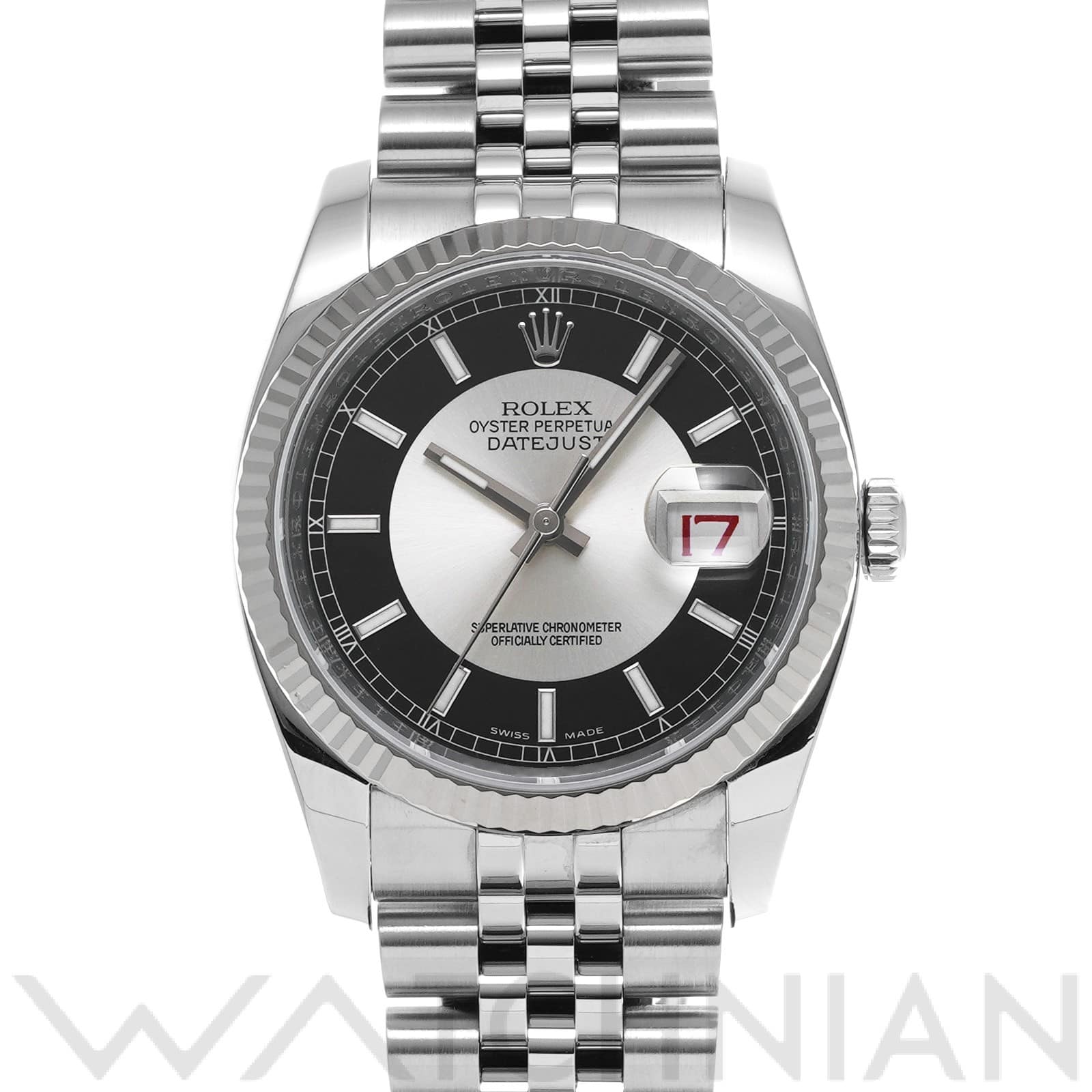 ロレックス デイトジャスト 36 116234 シルバー/ブラック メンズ 時計 【中古】【wristwatch】