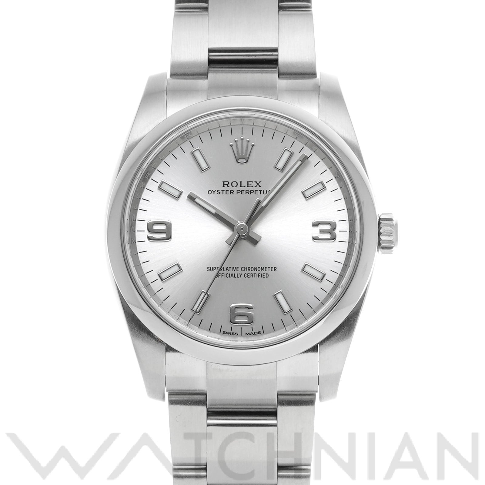 ロレックス オイスターパーペチュアル 34 114200 シルバー メンズ 時計 【中古】【wristwatch】