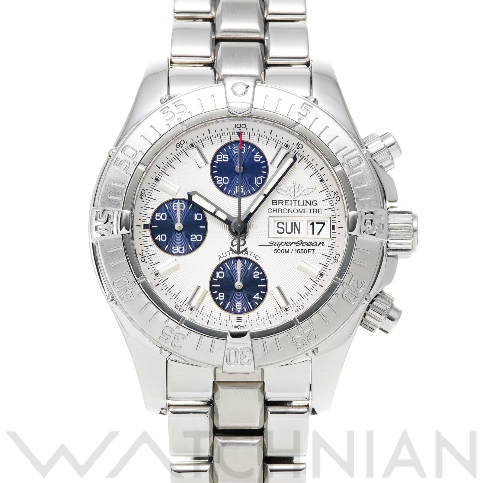 ブライトリング / BREITLING クロノ スーパーオーシャン A111G49PFA シルバー/ブルー メンズ 時計 【中古】【wristwatch】