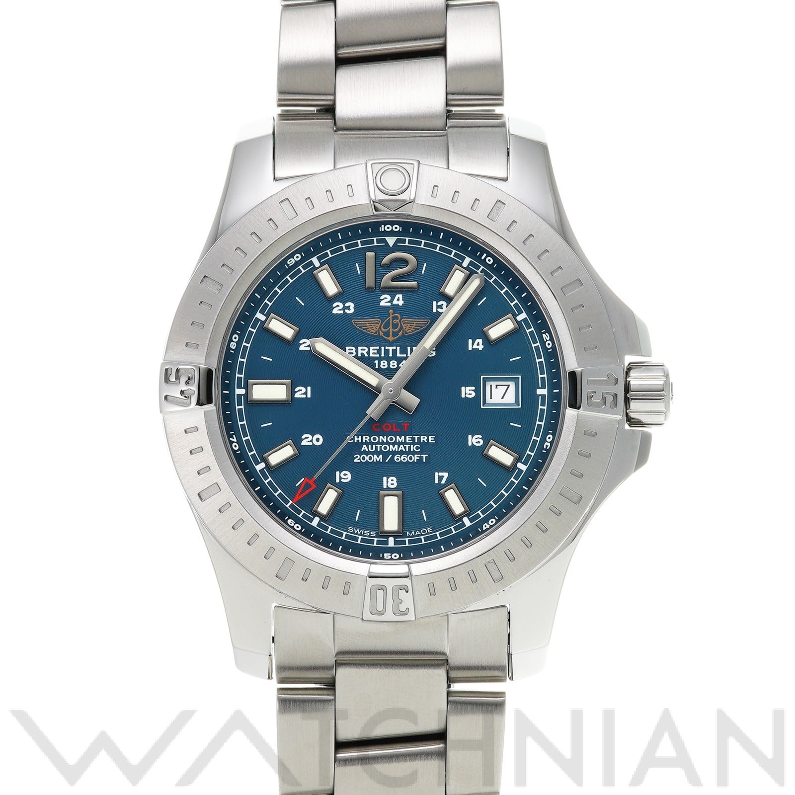 ブライトリング / BREITLING コルト オートマチック A1738811/C906 ブルー メンズ 時計 【中古】【wristwatch】