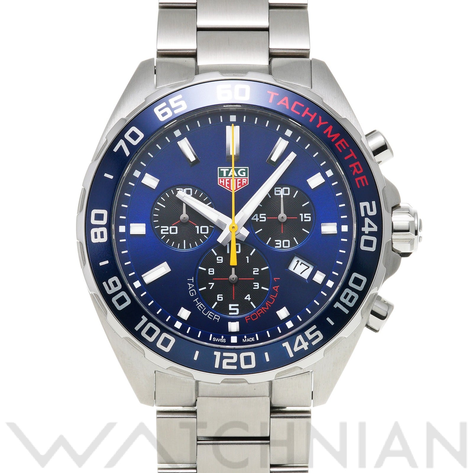 タグ ホイヤー / TAG HEUER フォーミュラ1 クォーツ クロノグラフ アストン・マーティン レッドブルレーシング CAZ101AB.BA0842 ブルー/ブラック メンズ 時計 【中古】【wristwatch】