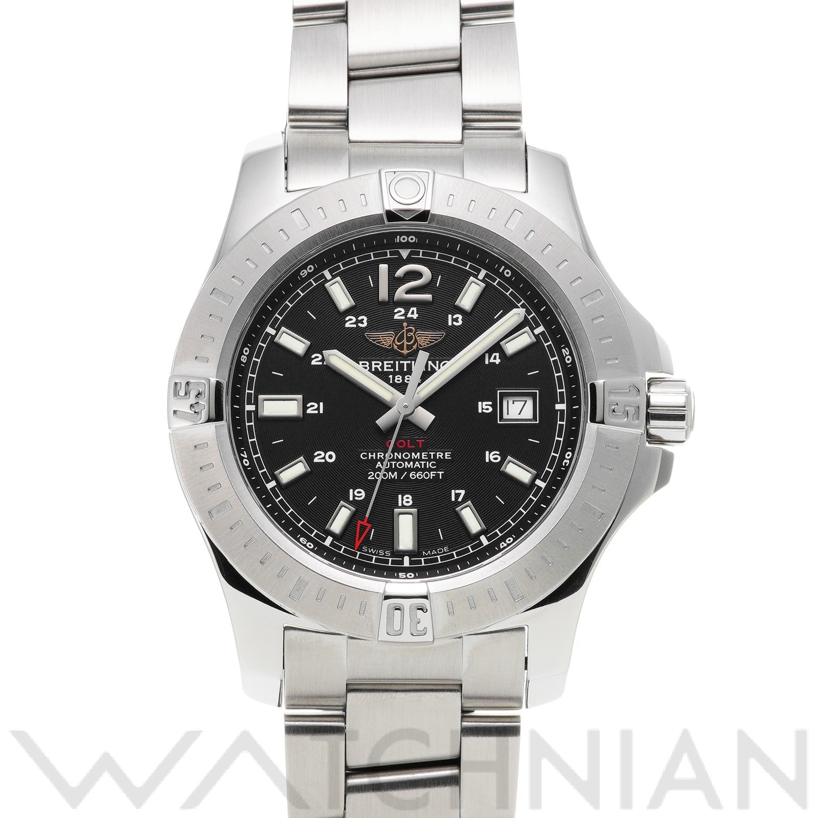 ブライトリング / BREITLING コルト オートマチック A1738811/BD44 ブラック メンズ 時計 【中古】【wristwatch】