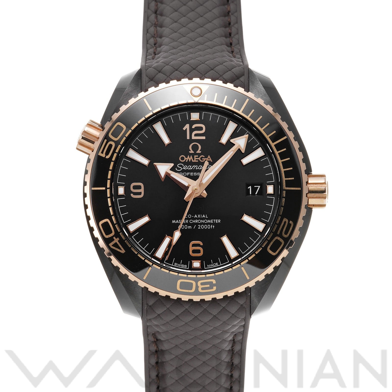 シーマスター プラネットオーシャン 600 コーアクシャル マスタークロノメーター 215.62.40.20.13.001 ブラウン オメガ OMEGA メンズ 【中古】