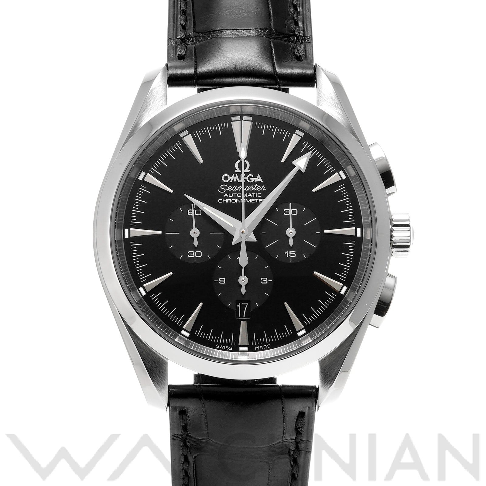 シーマスター アクアテラ クロノグラフ 2812.50.31 ブラック オメガ OMEGA メンズ 【中古】