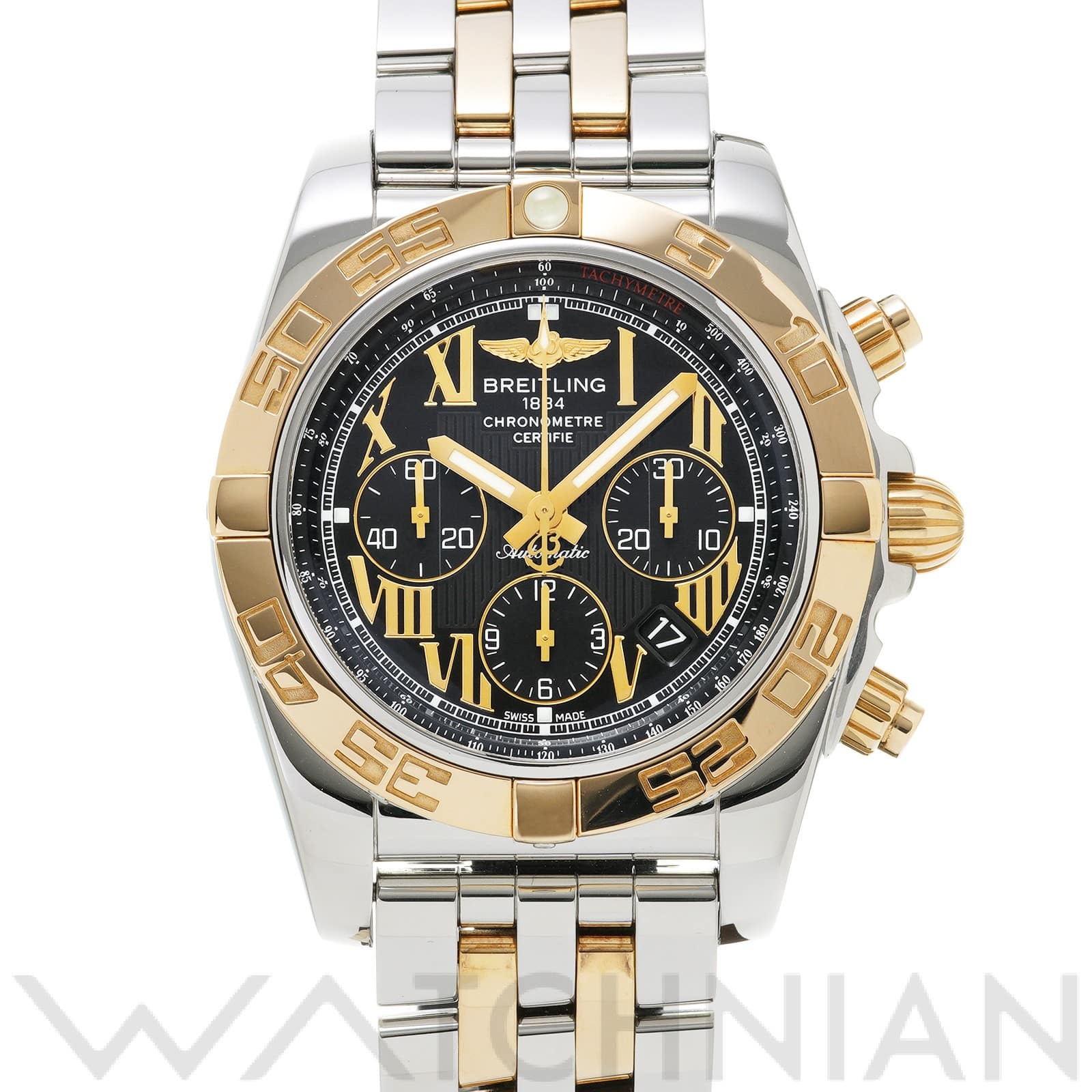 ブライトリング / BREITLING クロノマット 44 C011B57PAC ブラック メンズ 時計 【中古】【wristwatch】
