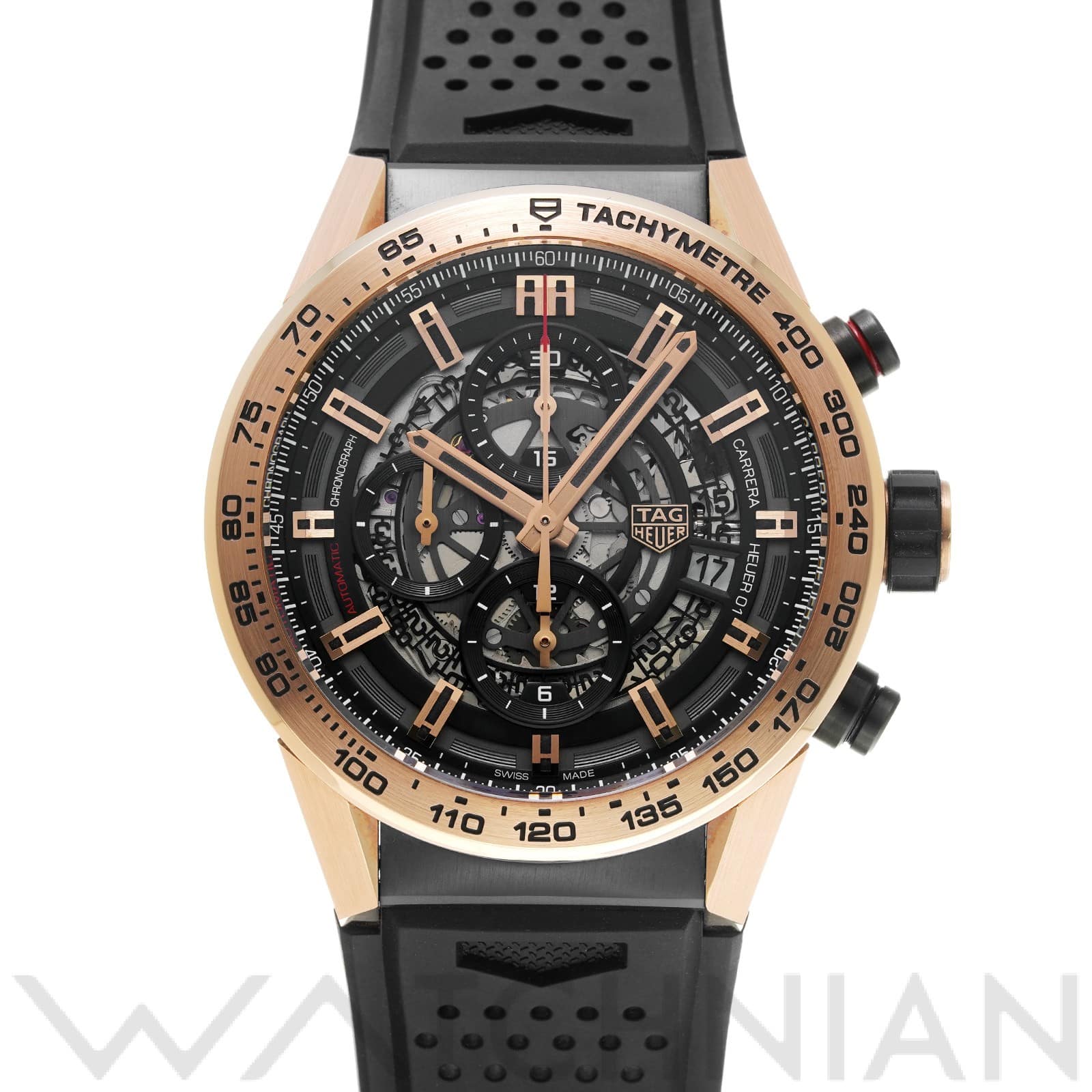 カレラ キャリバーホイヤー01 クロノグラフ CAR205B.FT6087 ブラック タグホイヤー TAG HEUER メンズ 【中古】