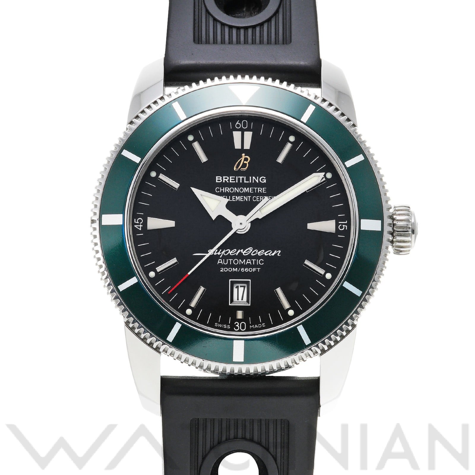 スーパーオーシャン ヘリテージ 46 A172BGRORC ブラック ブライトリング BREITLING メンズ 【中古】