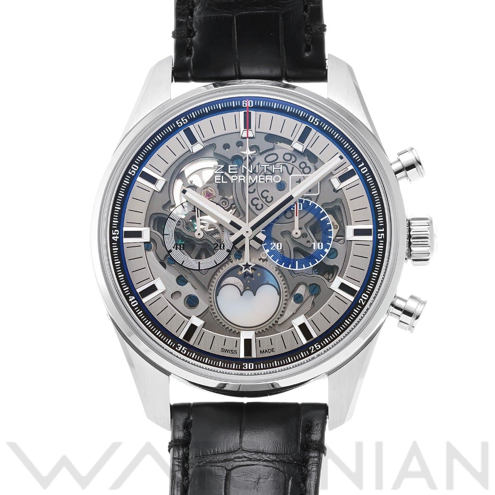 クロノマスター エル・プリメロ グランドデイト フルオープン 03.2530.4047/78.C813 スケルトン ゼニス ZENITH メンズ 【中古】