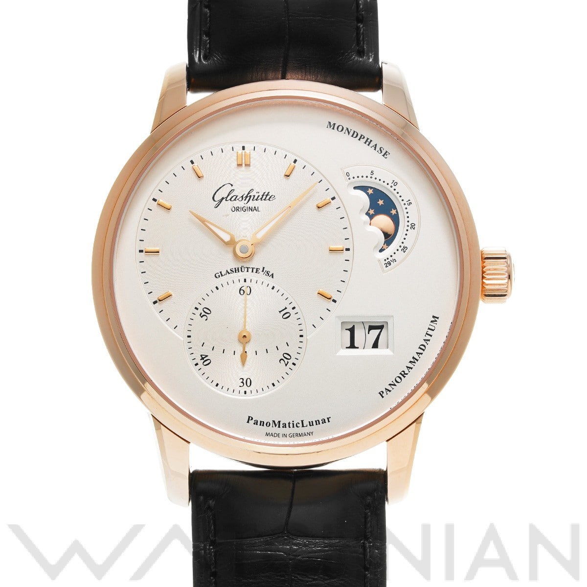 パノマティックルナ 1-90-02-45-35-51 シルバー グラスヒュッテ オリジナル GLASHUTTE ORIGINAL メンズ 【中古】