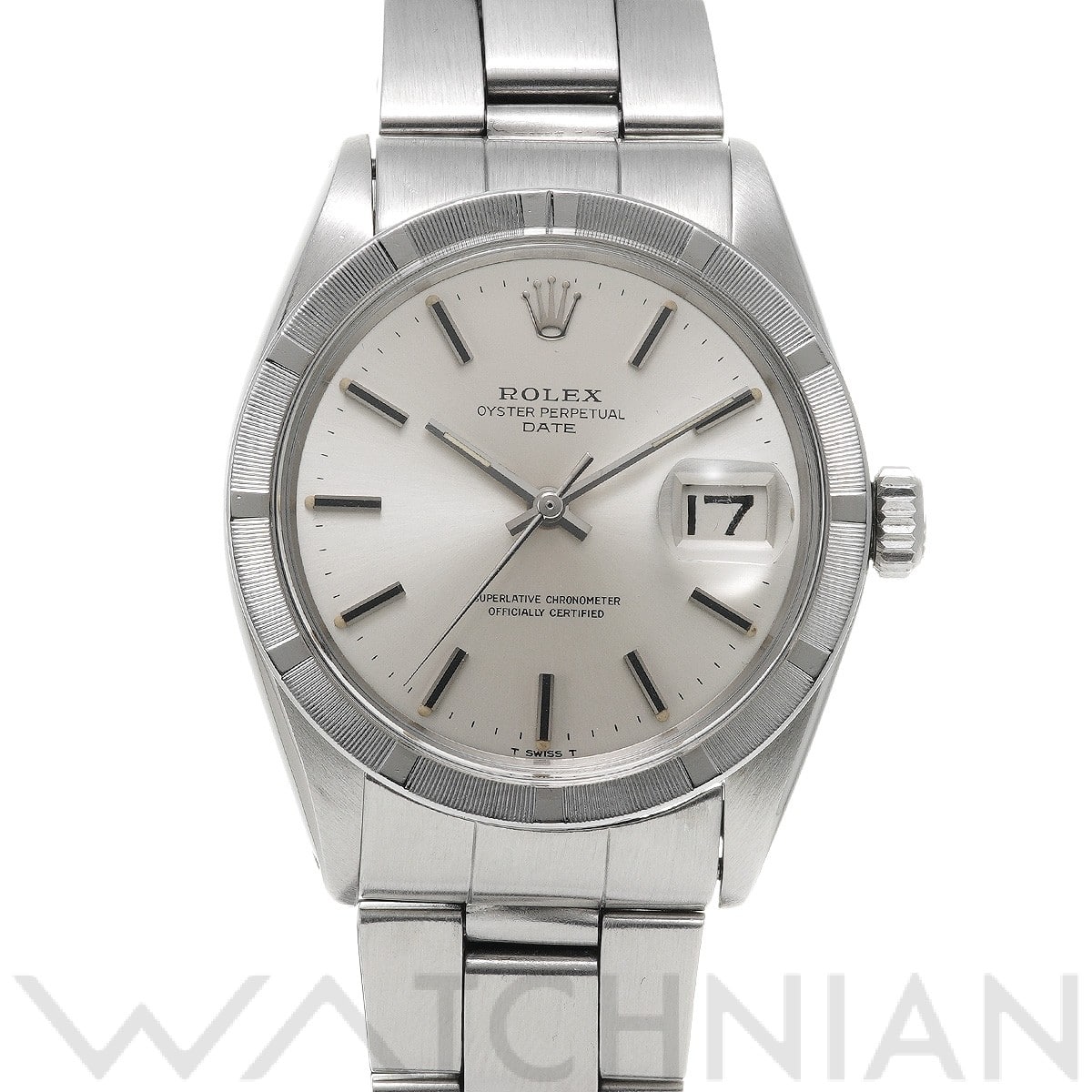 ロレックス オイスターパーペチュアル デイト 34 1501 シルバー メンズ 時計 【中古】【wristwatch】