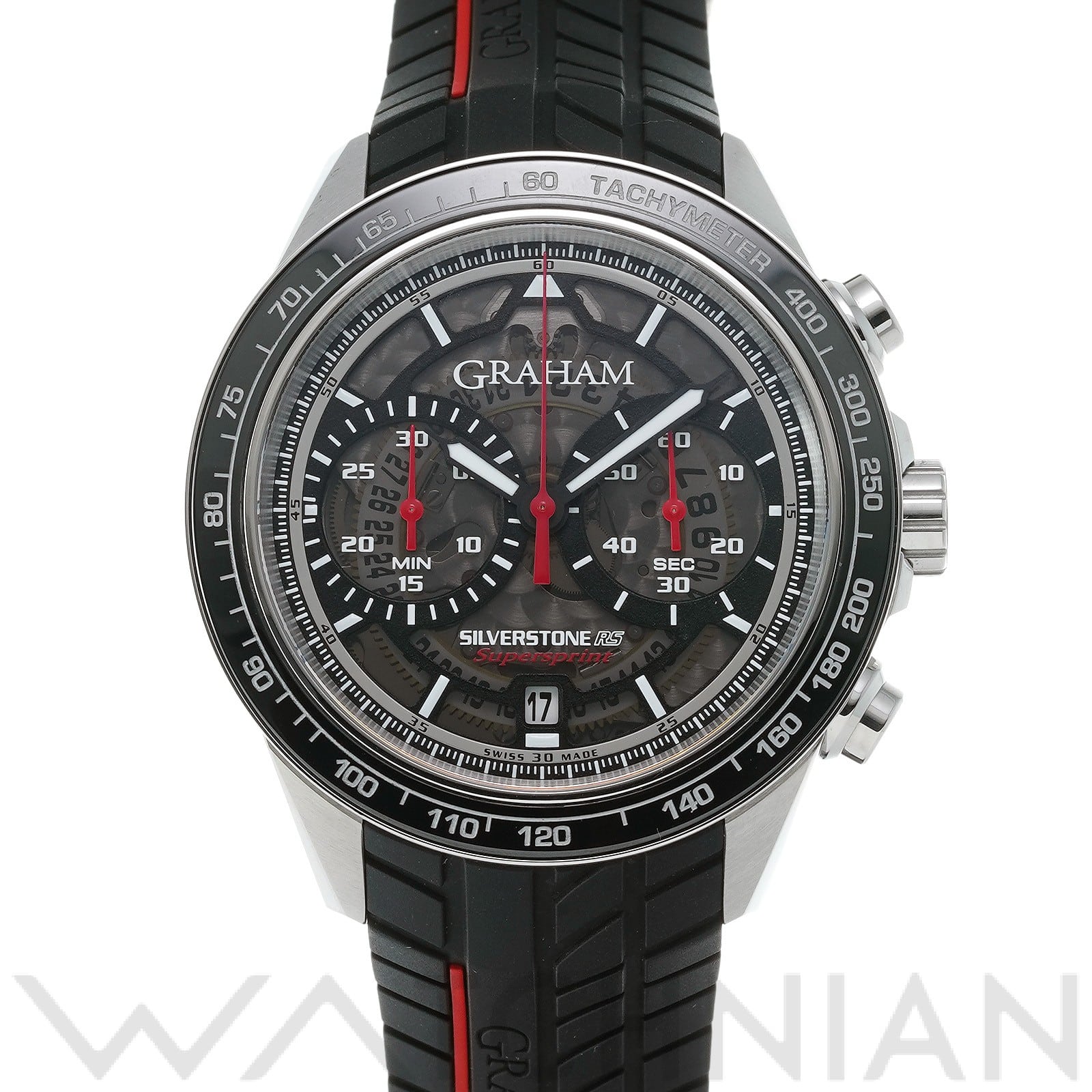 グラハム / GRAHAM シルバーストーン RS スーパースプリント 2STBC.B05A ブラック メンズ 時計 【中古】【wristwatch】