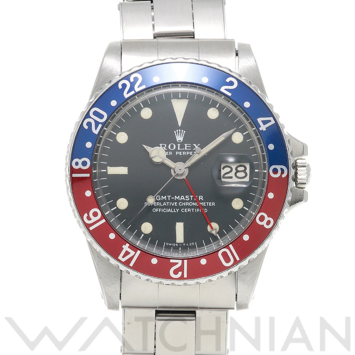 ロレックス GMTマスター mark1 ロングE 1675 ブラック メンズ 時計 【中古】【wristwatch】