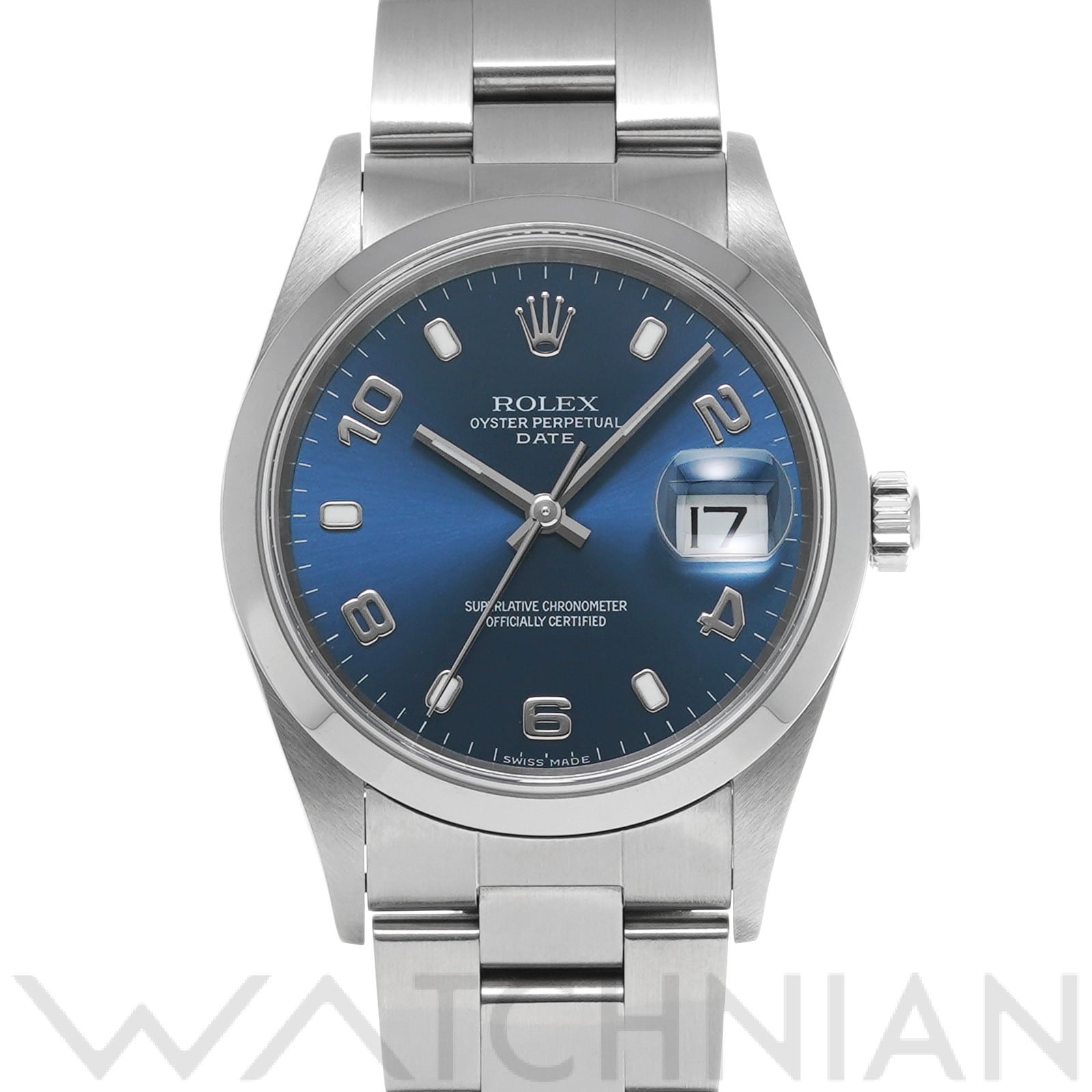 ロレックス オイスターパーペチュアル デイト 15200 ブルー メンズ 時計 【中古】【wristwatch】