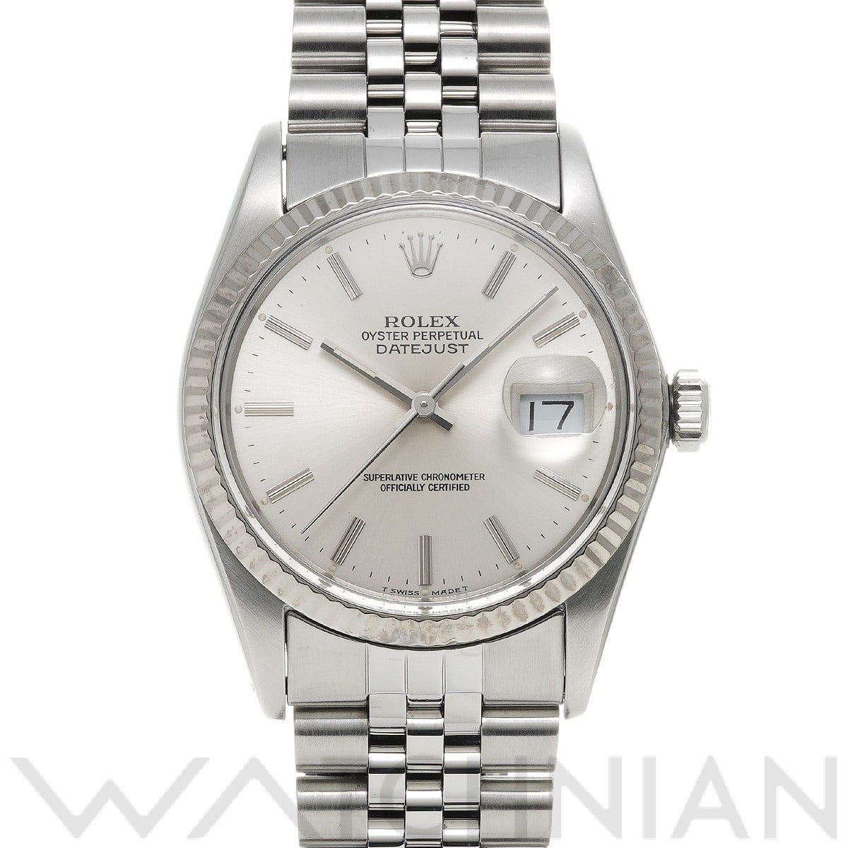 ロレックス デイトジャスト 36 16014 シルバー メンズ 時計 【中古】【wristwatch】