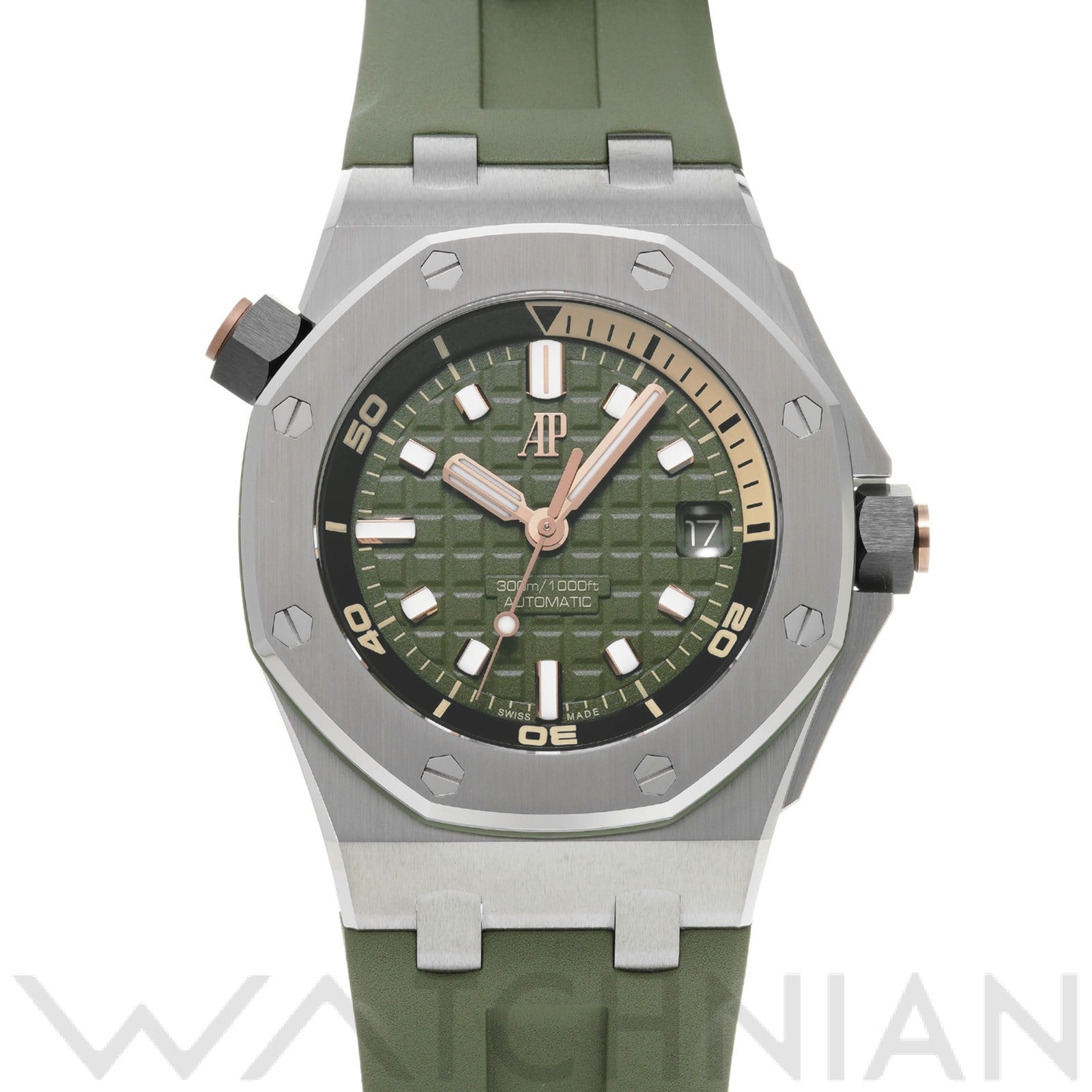 オーデマ ピゲ ロイヤルオーク オフショア ダイバー 15720ST.OO.A052CA.01 カーキグリーン メンズ 時計 【中古】【wristwatch】
