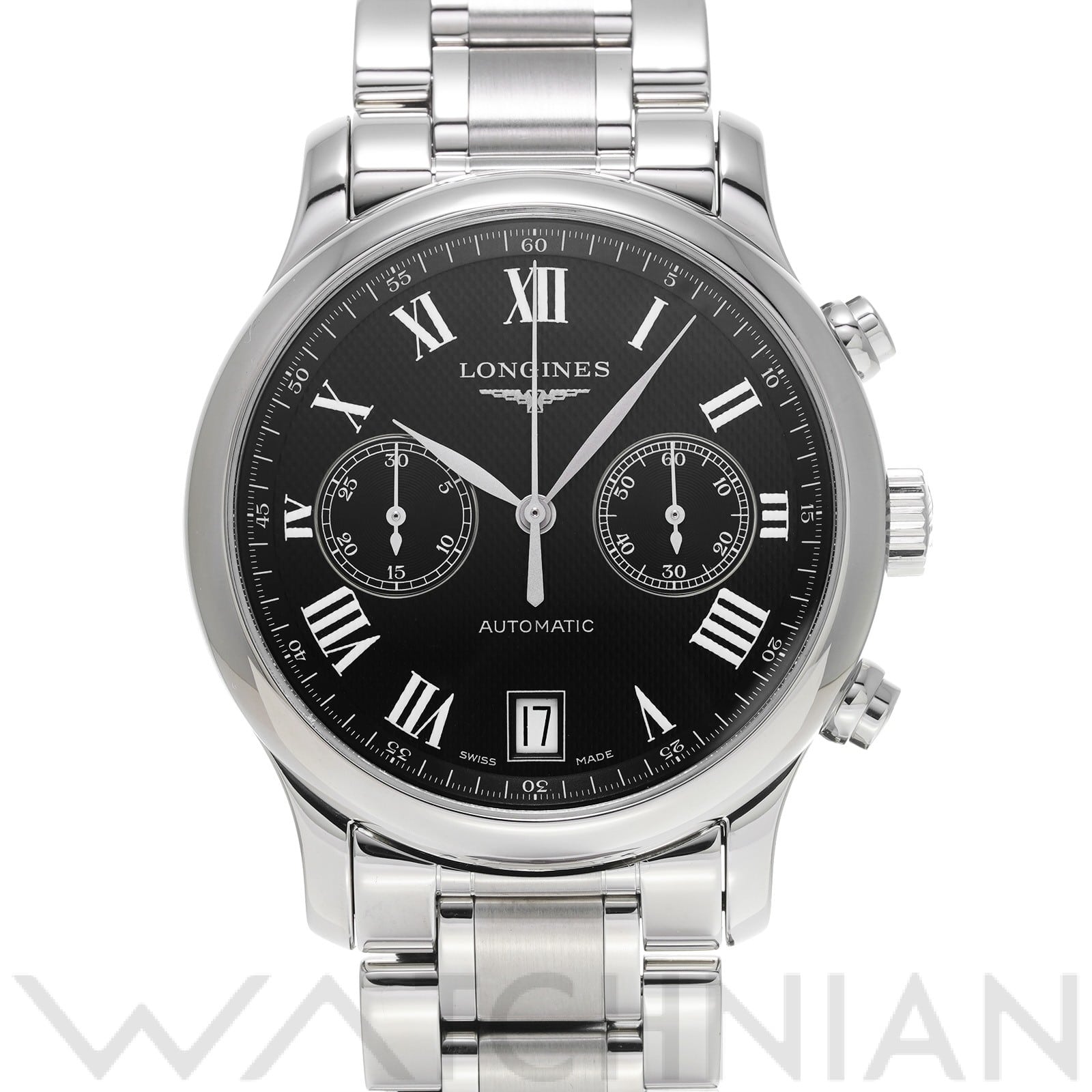 ロンジン / LONGINES マスターコレクション クロノグラフ L2.669.4.51.6 ブラック メンズ 時計 【中古】【wristwatch】