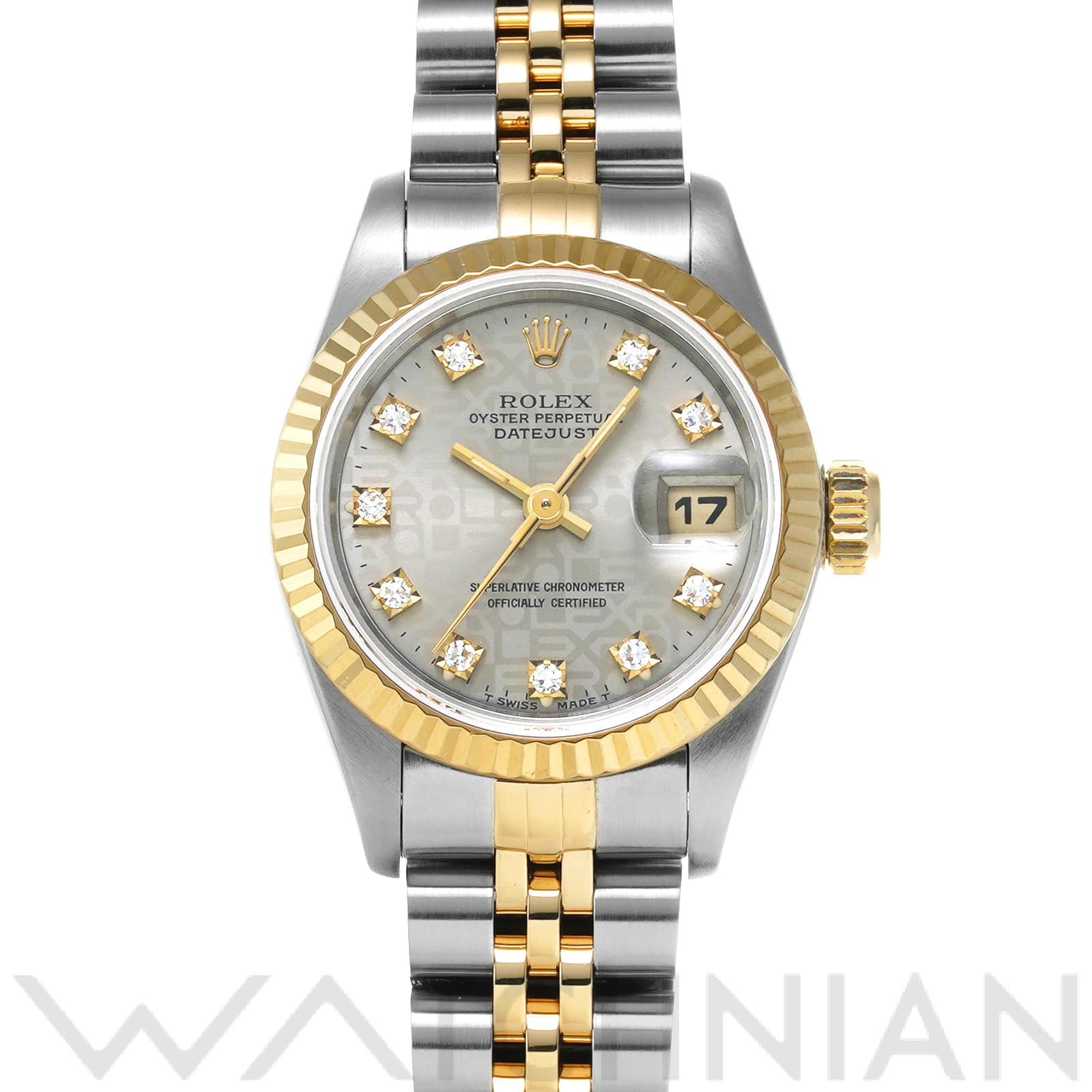 デイトジャスト 69173G S番(1994年頃製造) グレーコンピュータ/ダイヤモンド ロレックス ROLEX レディース 【中古】