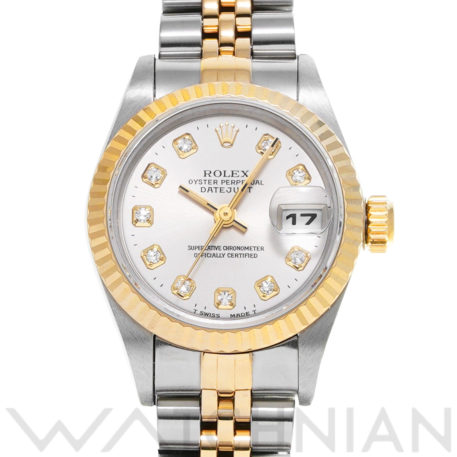 デイトジャスト 69173G W番(1995年頃製造) シルバー/ダイヤモンド ロレックス ROLEX レディース 【中古】
