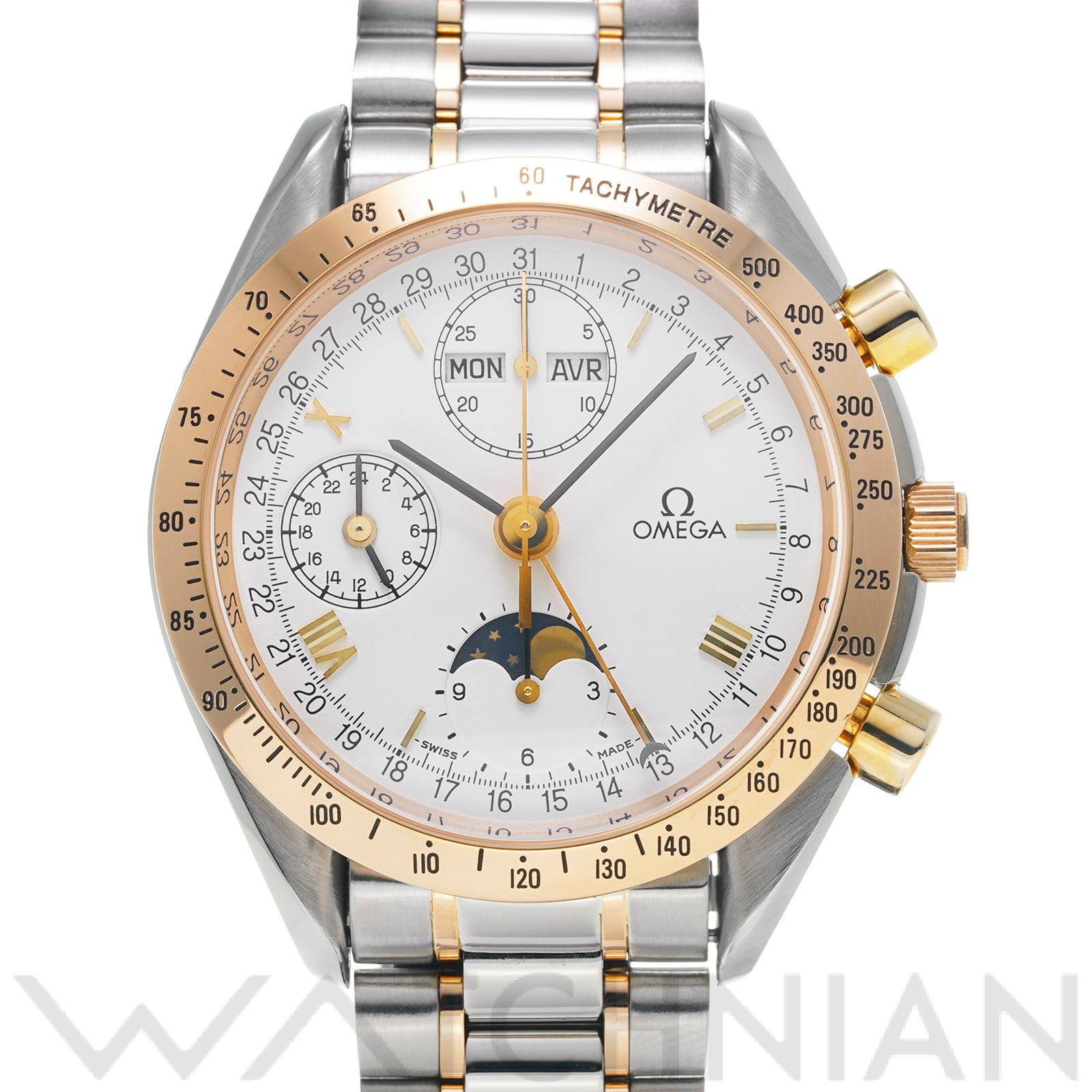 オメガ / OMEGA スピードマスター トリプルカレンダー ムーンフェイズ 3336.20 ホワイト メンズ 時計 【中古】【wristwatch】