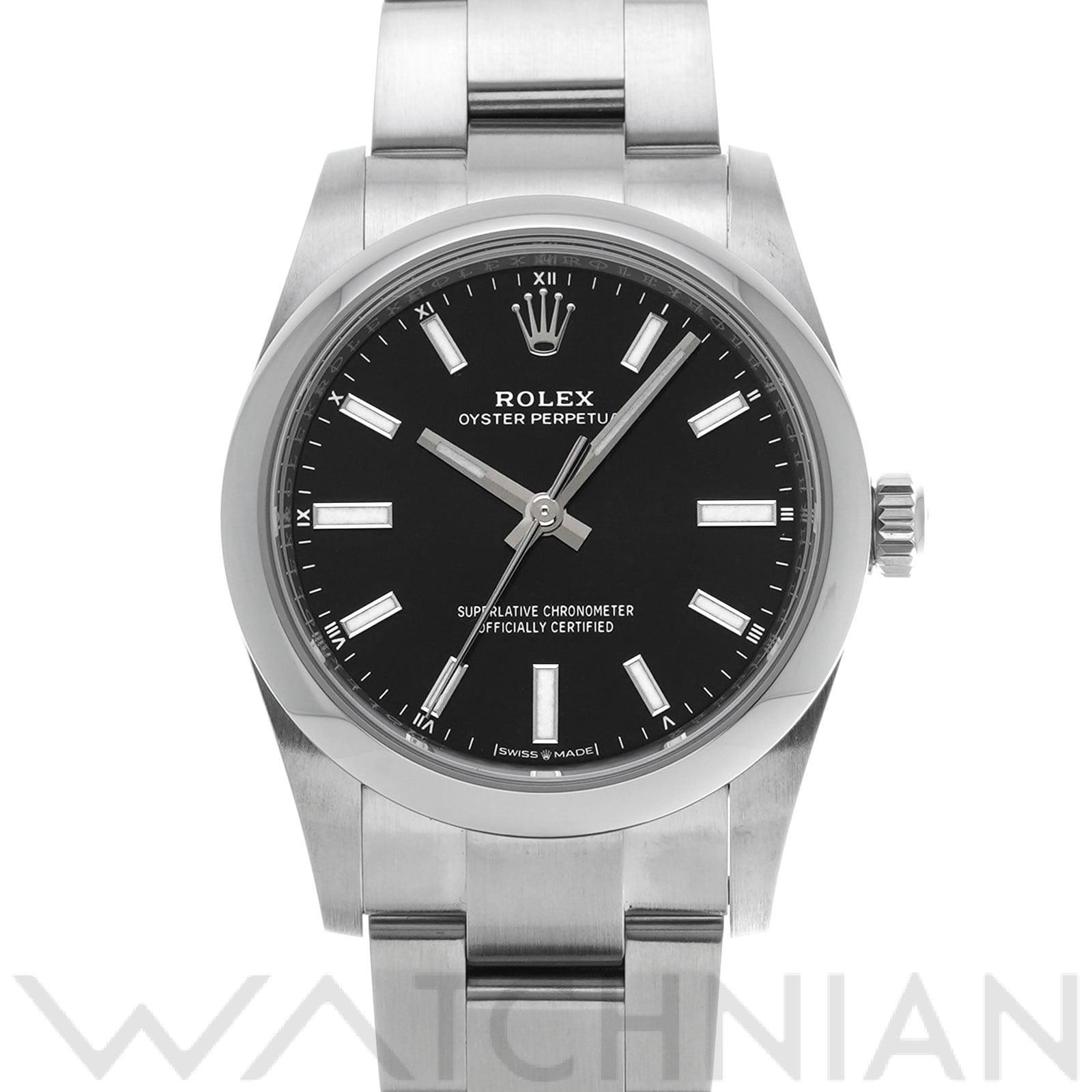 ロレックス オイスターパーペチュアル 34 124200 ブライトブラック ユニセックス 時計 【中古】【wristwatch】