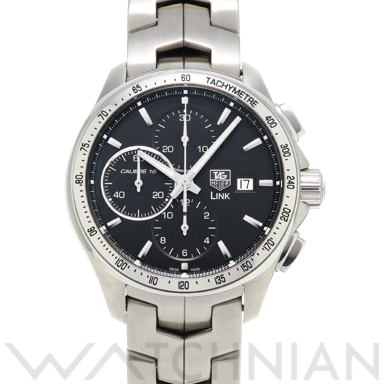 タグ ホイヤー / TAG HEUER リンク キャリバー16 クロノグラフ CAT2010.BA0952 ブラック メンズ 時計 【中古】【wristwatch】