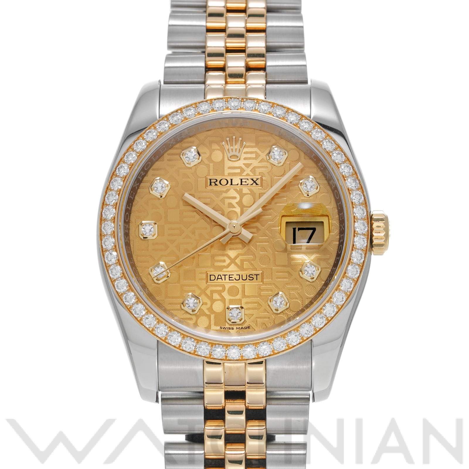 デイトジャスト 116243G シャンパン/ダイヤモンド ロレックス ROLEX メンズ 【中古】
