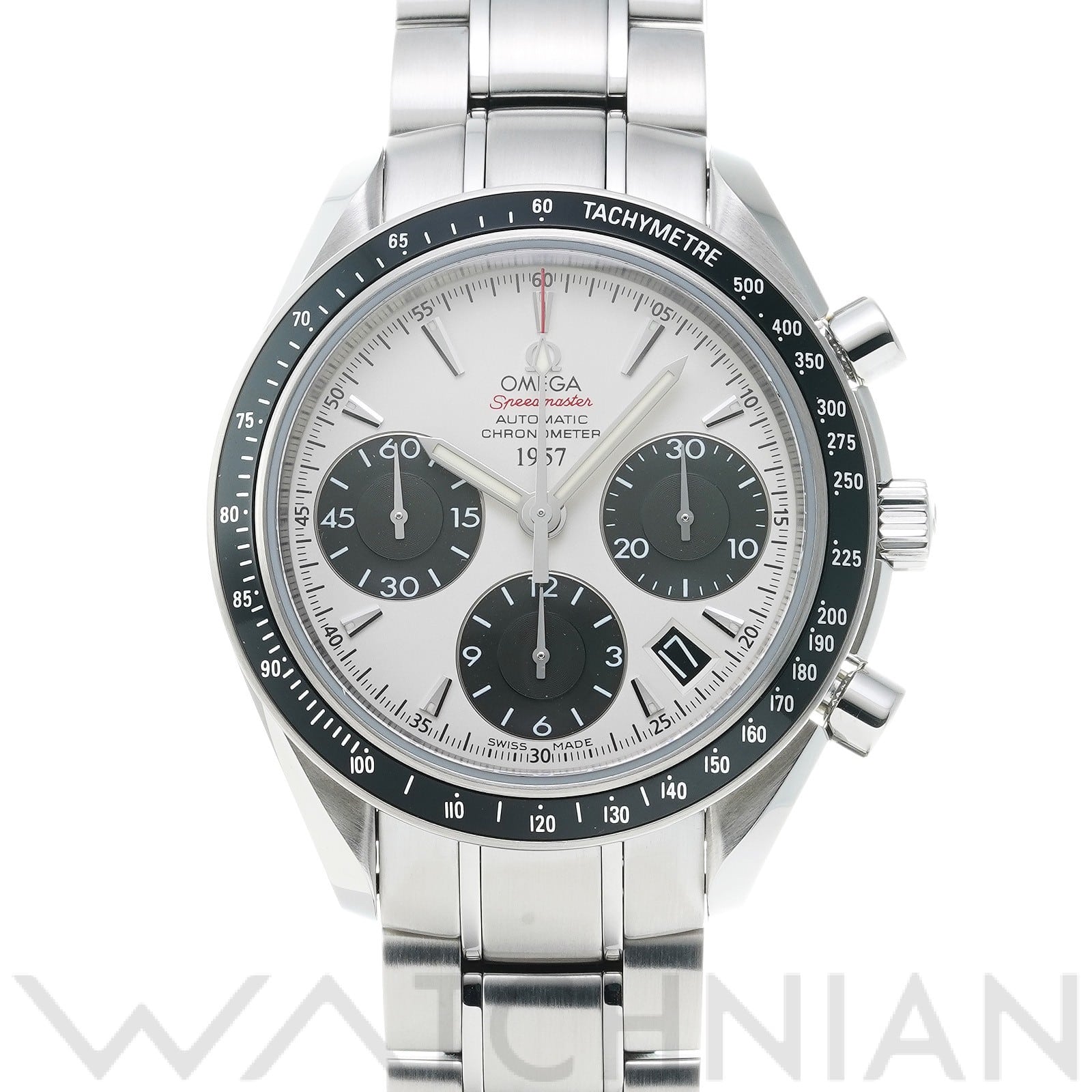 オメガ / OMEGA スピードマスター デイト 1957 323.30.40.40.02.001 ホワイト/ブラック メンズ 時計 【中古】【wristwatch】